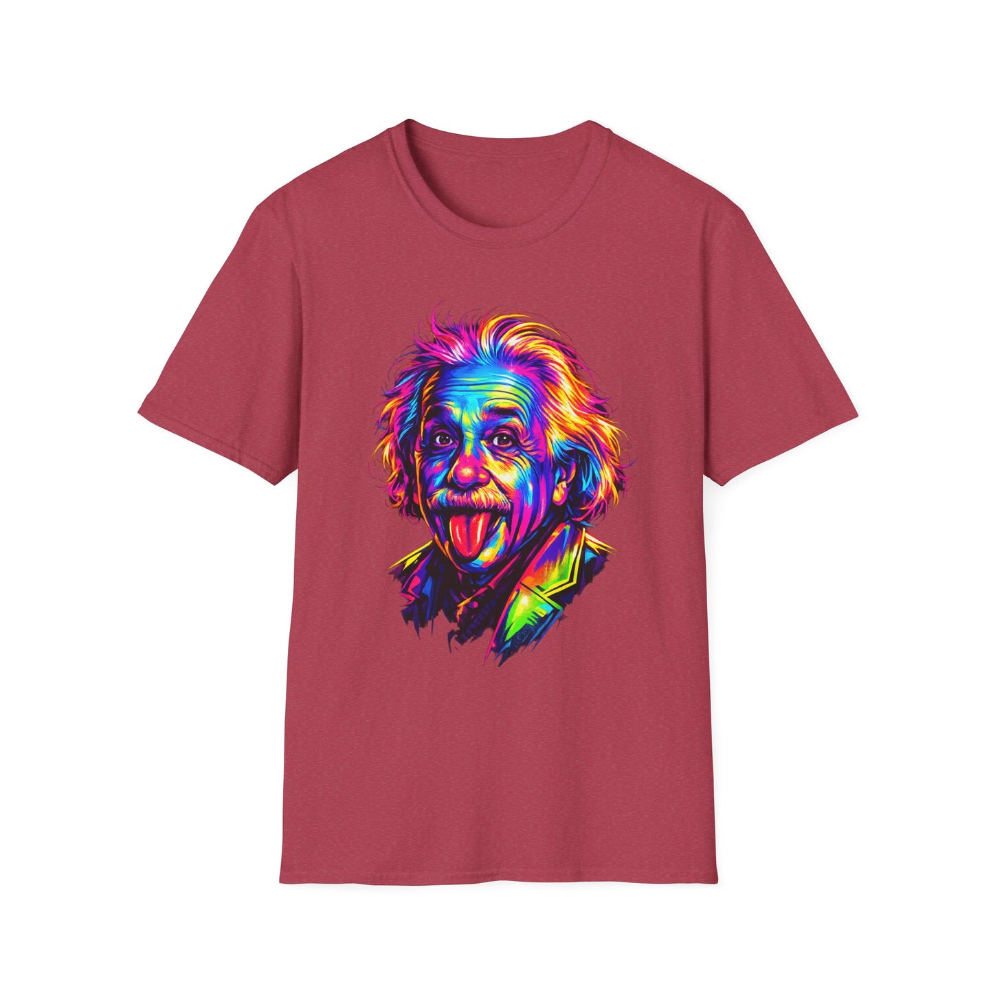Einstein Neon Pop Portrait T-Shirt Witchsoul Original