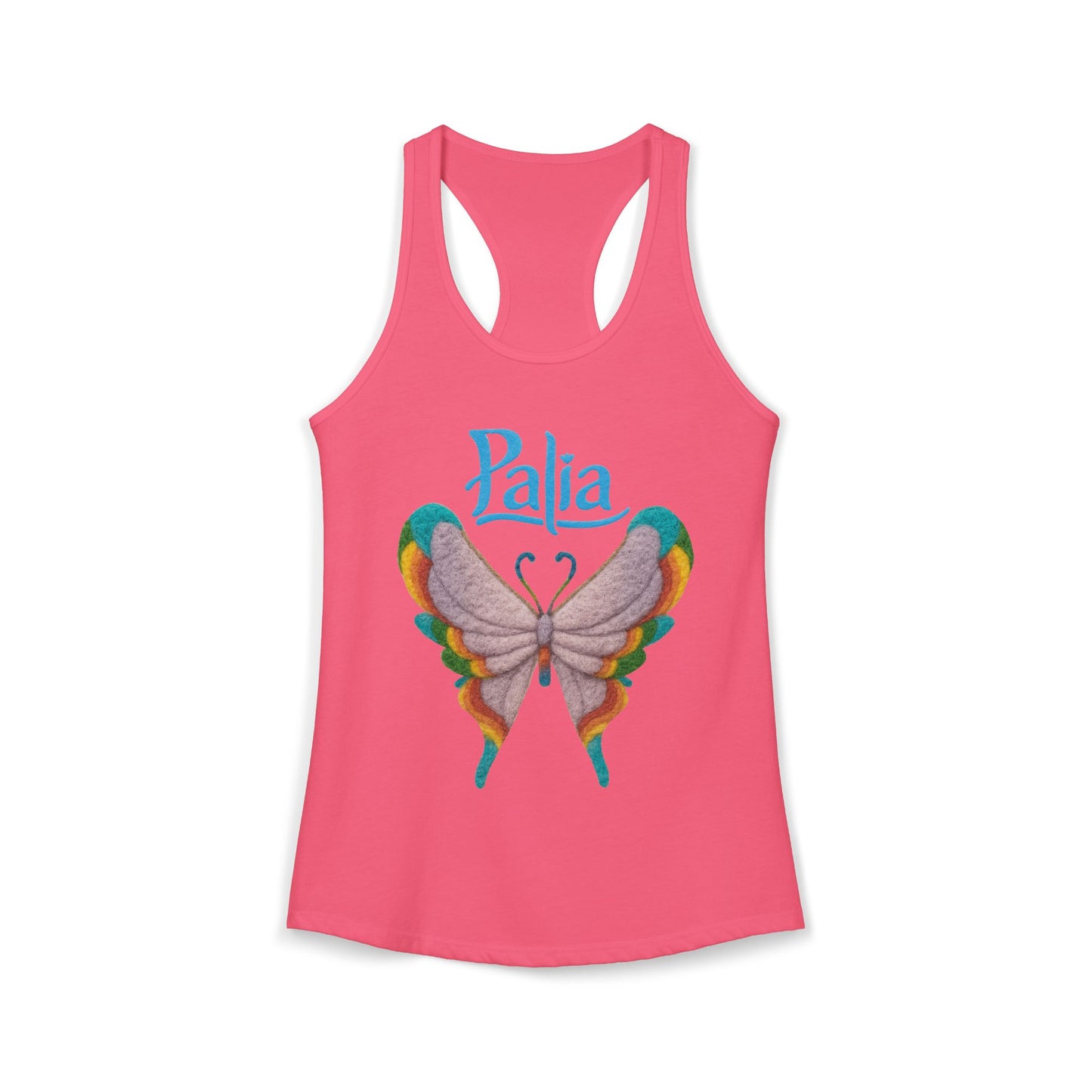 Palia Inspired Rainbow Tipped Butterfly Felt-like Graphics Tank Top