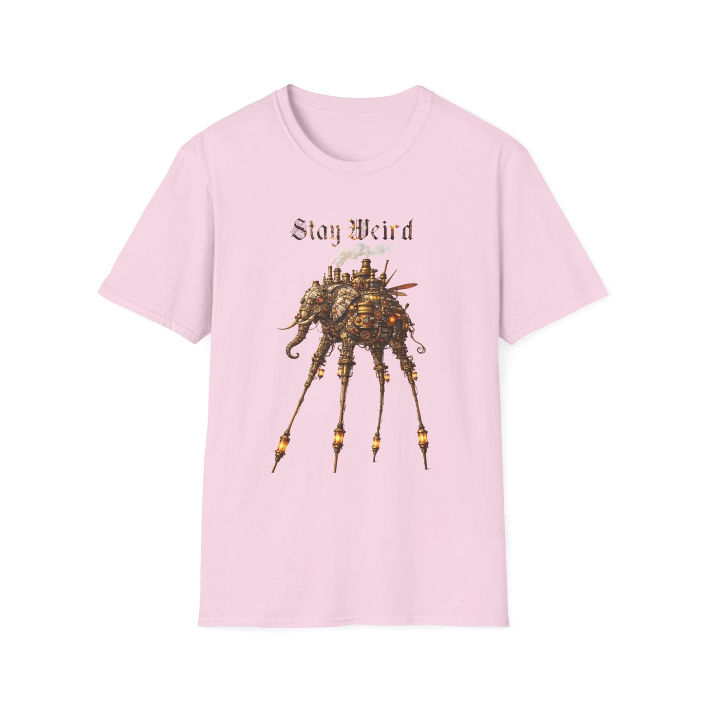 Stay Weird Mechanical Elephant WitchSoul Original T-Shirt — Steampunk Art Tee