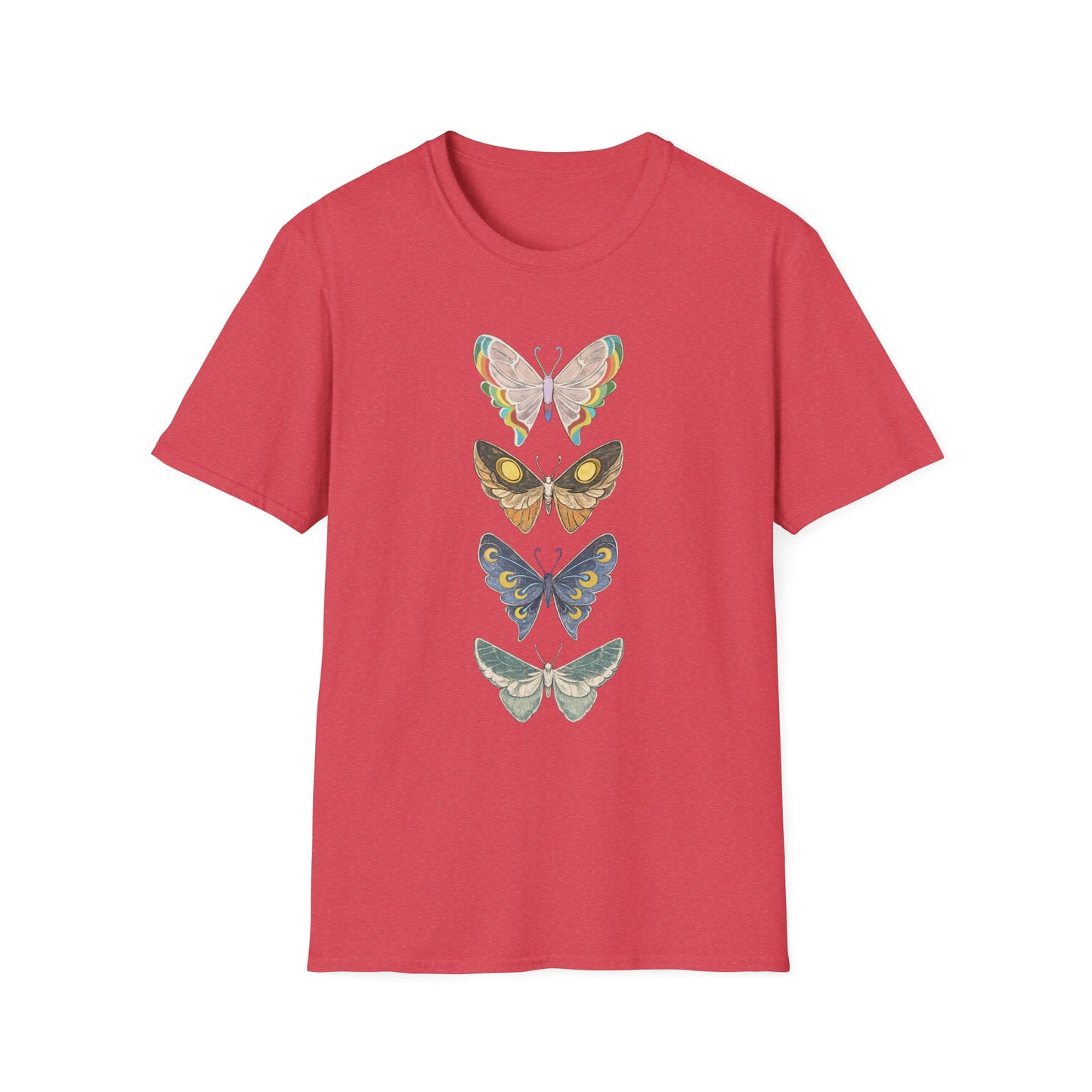 Palia Inspired Bahari & Kilima Butterfly Stack T-Shirt — Vintage Botanical Insect Graphic Tee