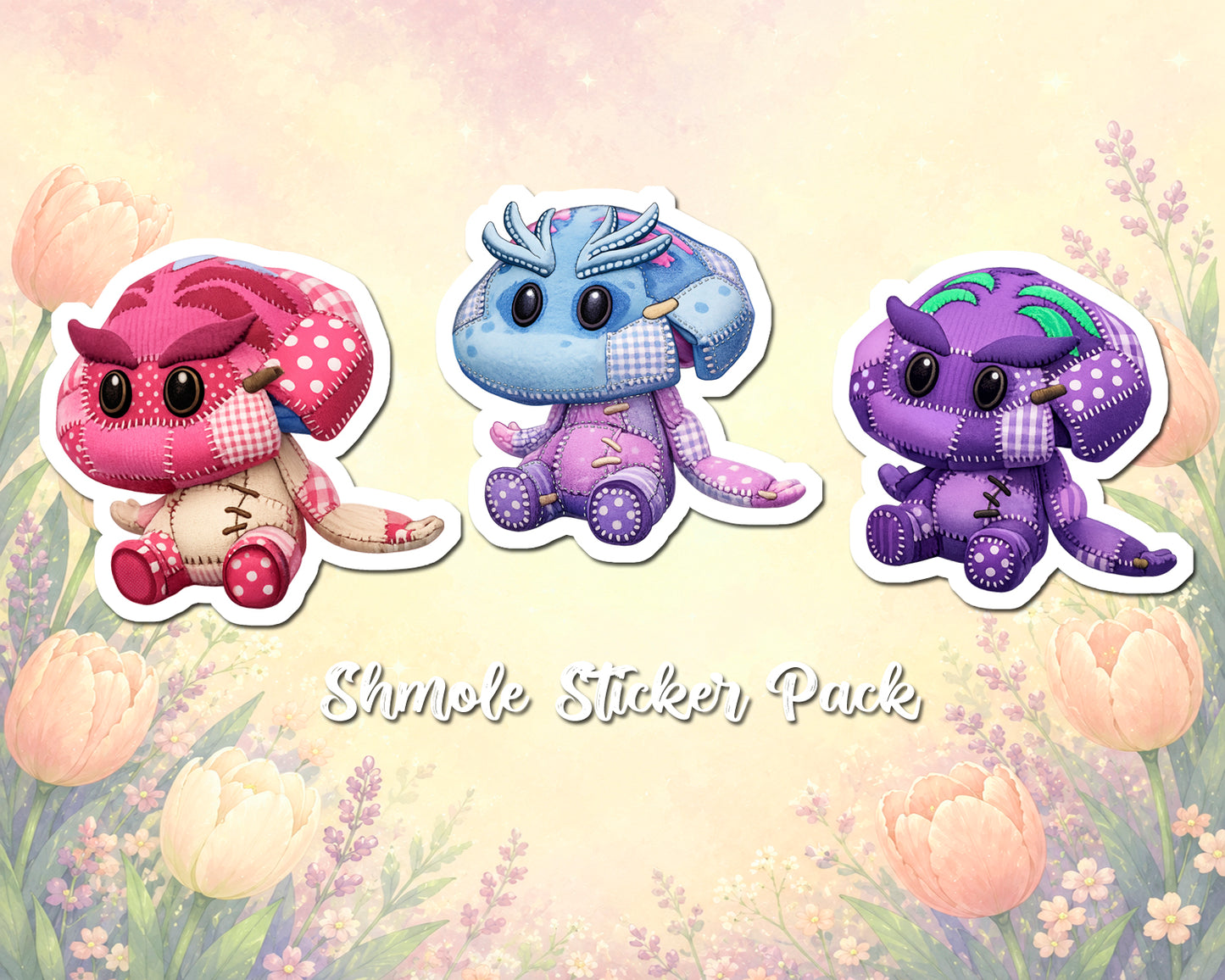 Palia Inspired Shmole Plushies Patchwork Sticker Pack