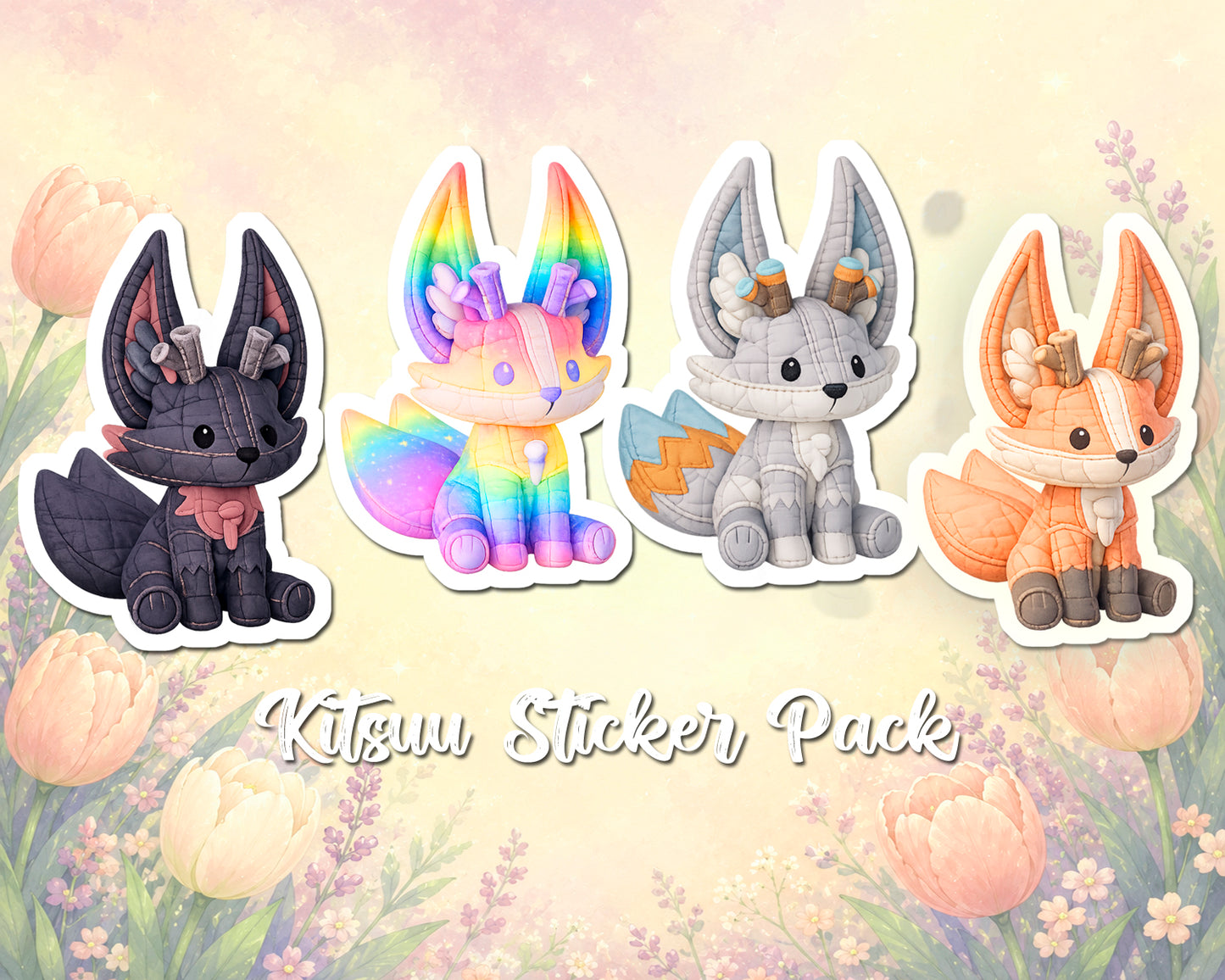 Palia Inspired Kitsuu Sticker Pack Quilt Style