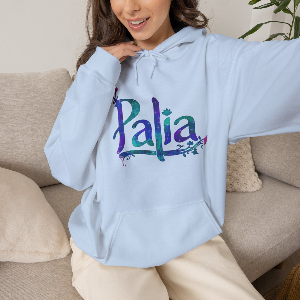 Palia Inspired Logo Galaxy Watercolor Unisex Hoodie