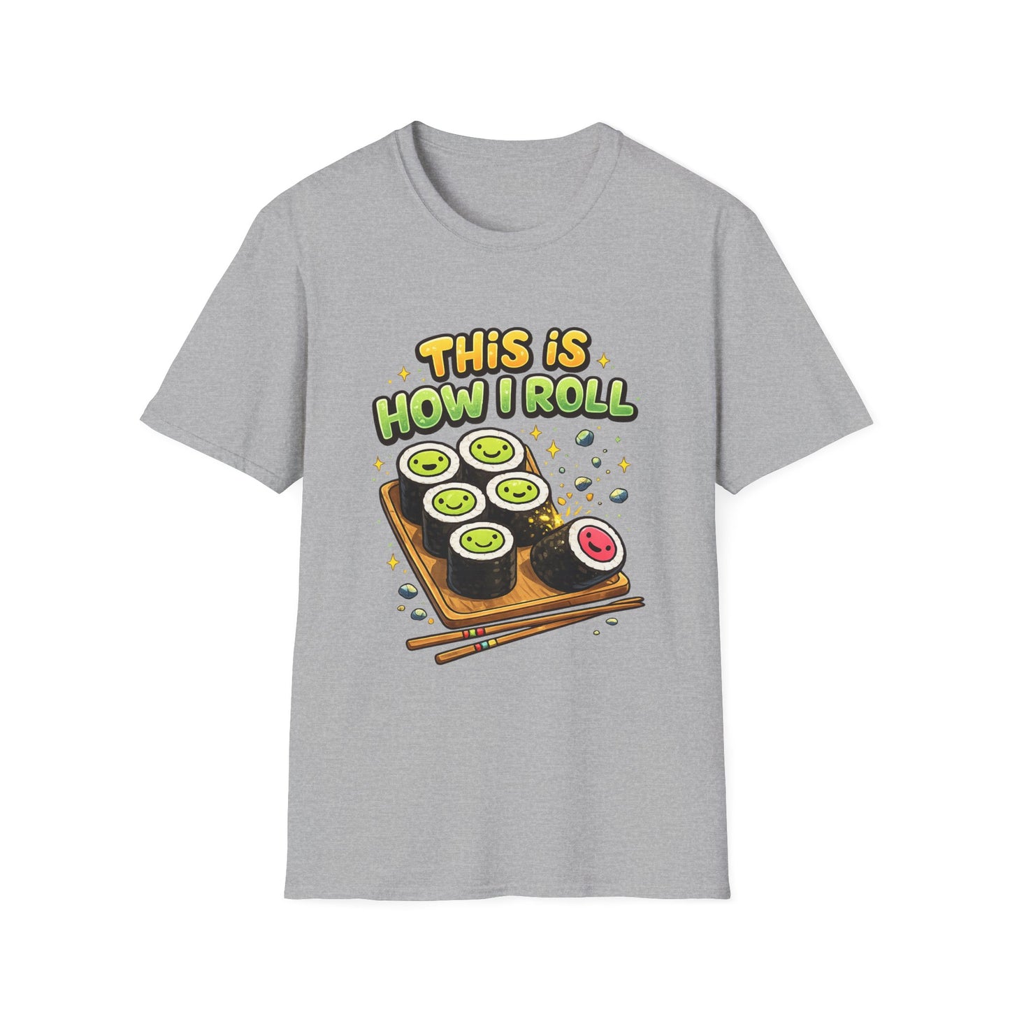 Sushi Lovers Witchsoul Original T-Shirt — "This Is How I Roll" Cute Sushi Graphic Tee
