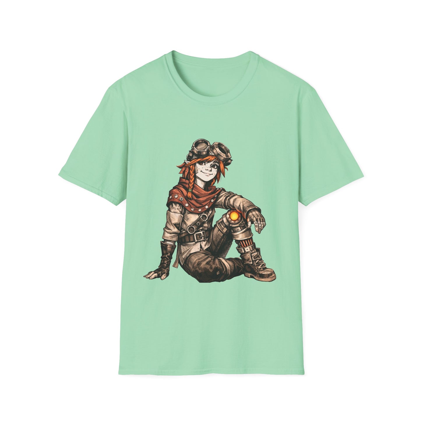 Palia Inspired Najuma Sketch Steampunk— Vintage Goggles Pilgrim Illustration Tee