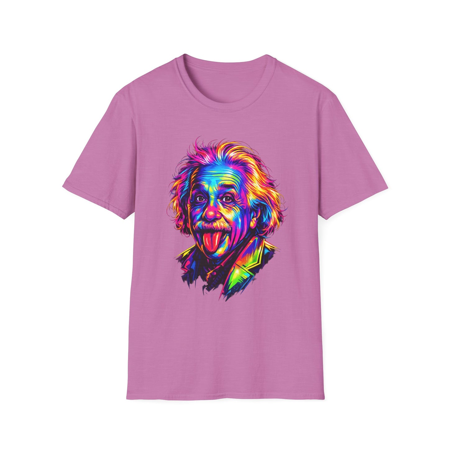 Einstein Neon Pop Portrait T-Shirt Witchsoul Original