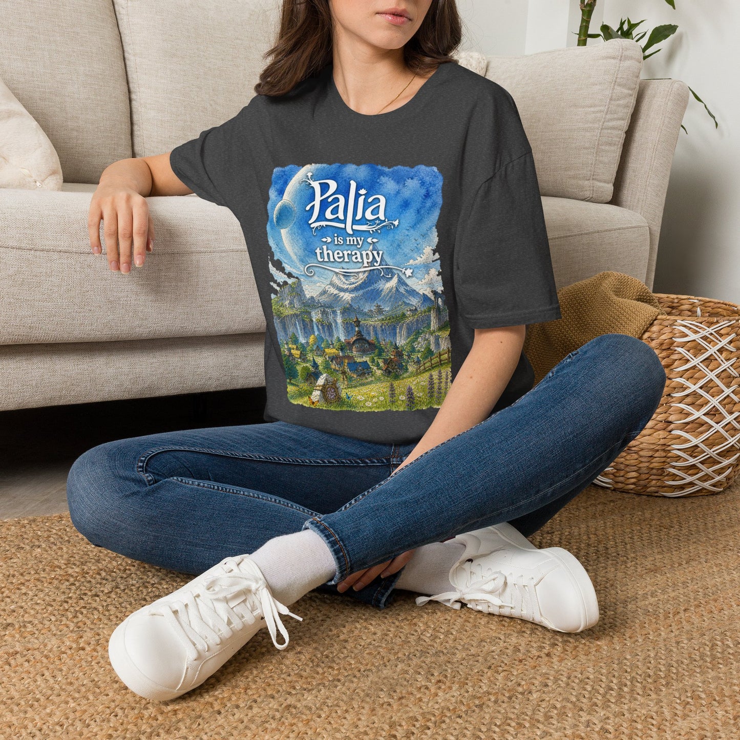 T-Shirt — "Palia Is My Therapy" Palia Inspired Landscape Graphic Tee