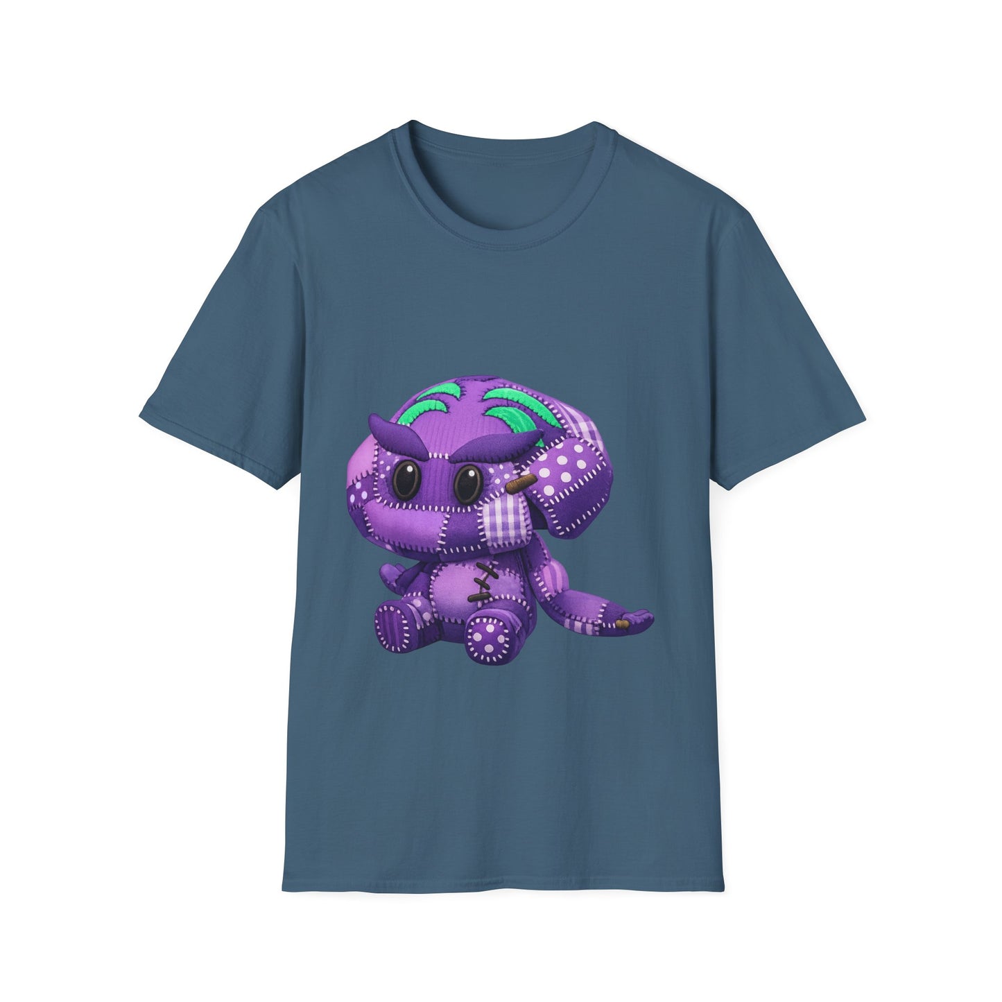 Palia Inspired Elder Shmole Plush Patchwork Style Graphic T Shirt