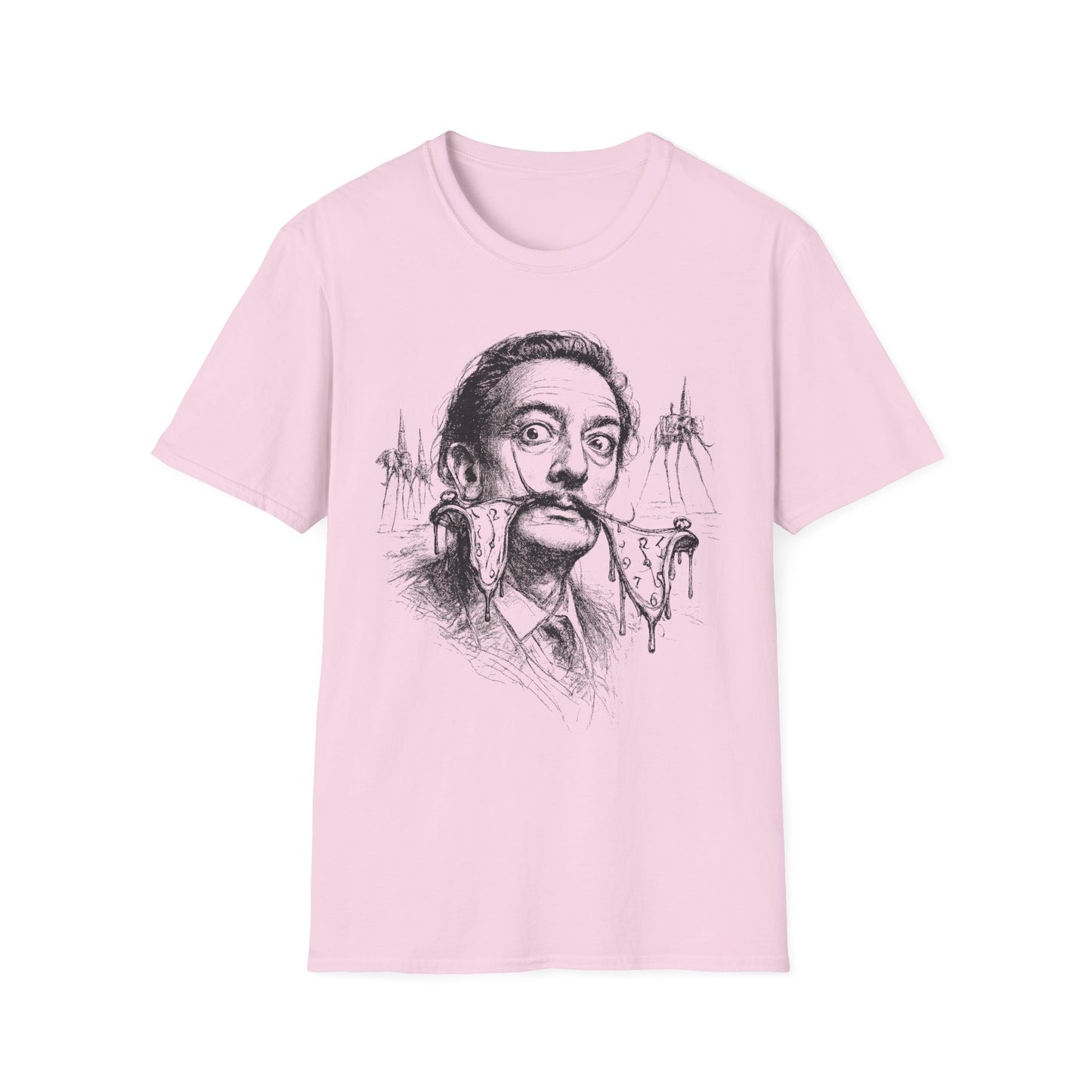 Surreal Artist Portrait Witchsoul Originals T-Shirt — Salvador Dalí Sketch Graphic Tee