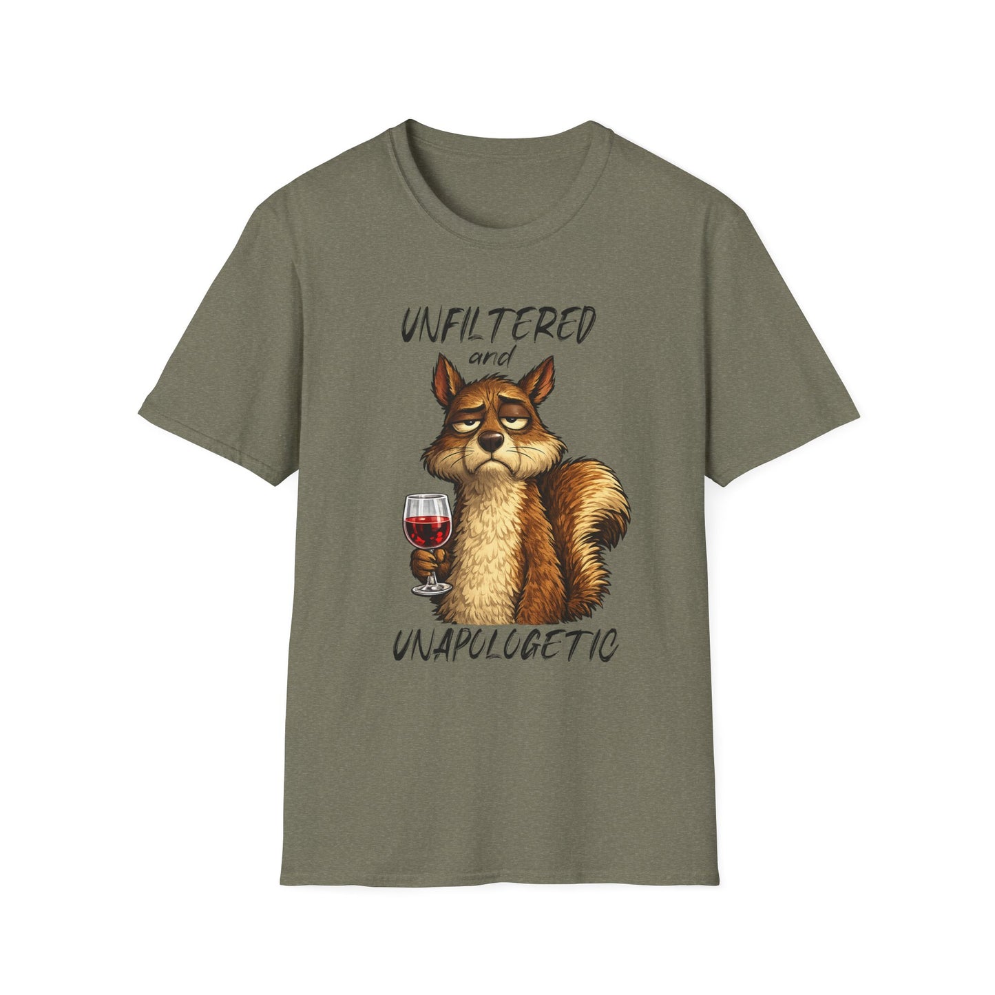 Unfiltered and Unapologetic WitchSoul Original Squirrel T-Shirt — Funny Wine Lover Graphic Tee