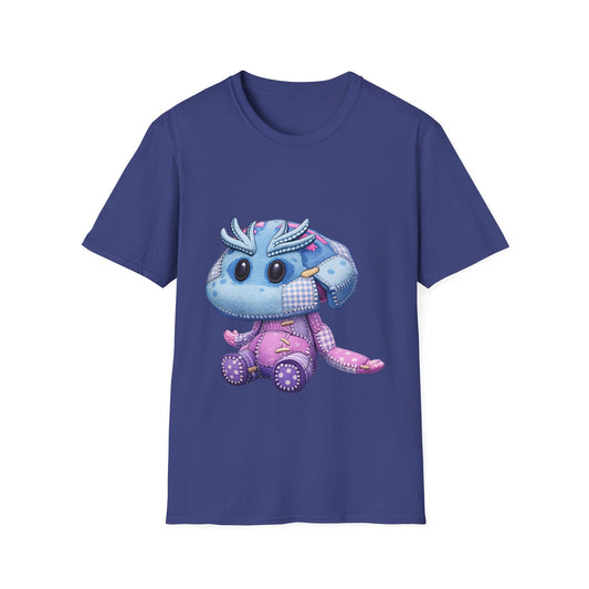 Palia Inspired Shmole Piskii Plush Patchwork Style Graphic Tshirt