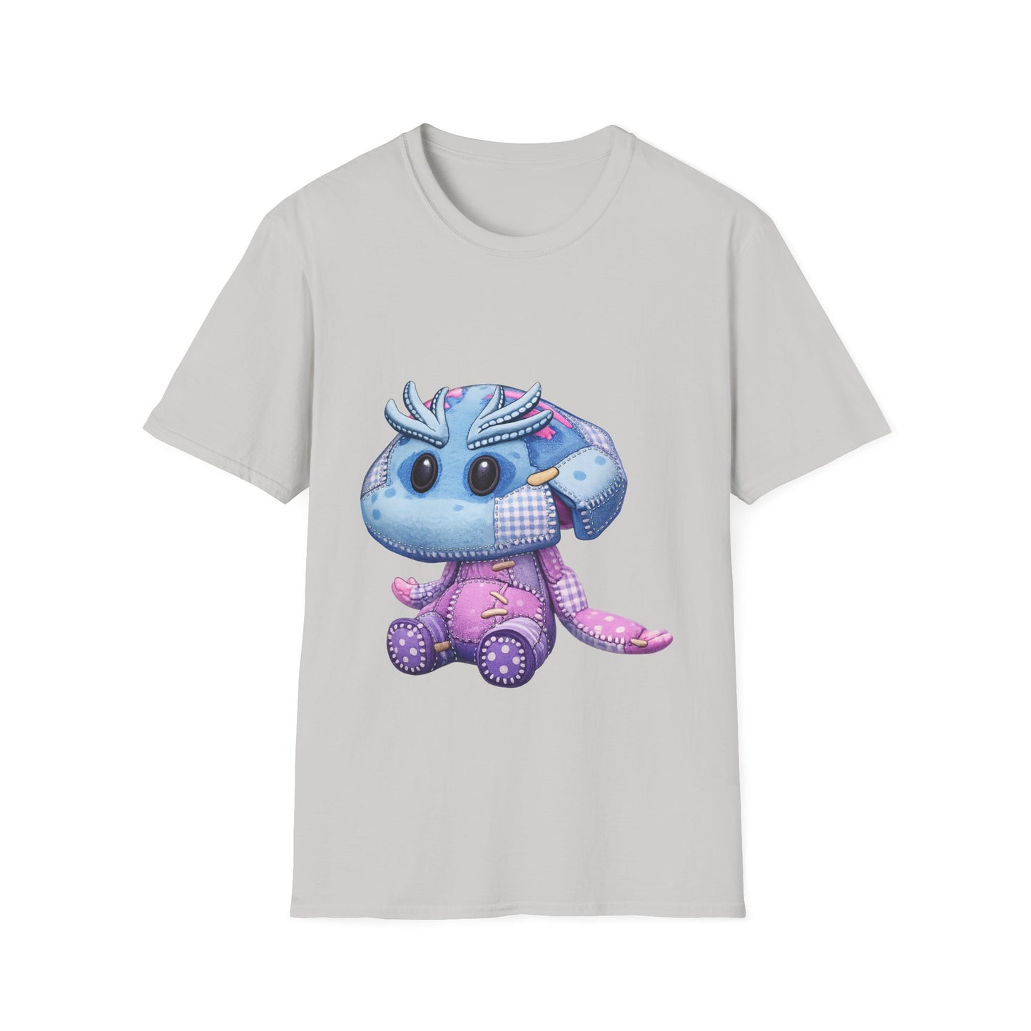 Palia Inspired Shmole Piskii Plush Patchwork Style Graphic Tshirt