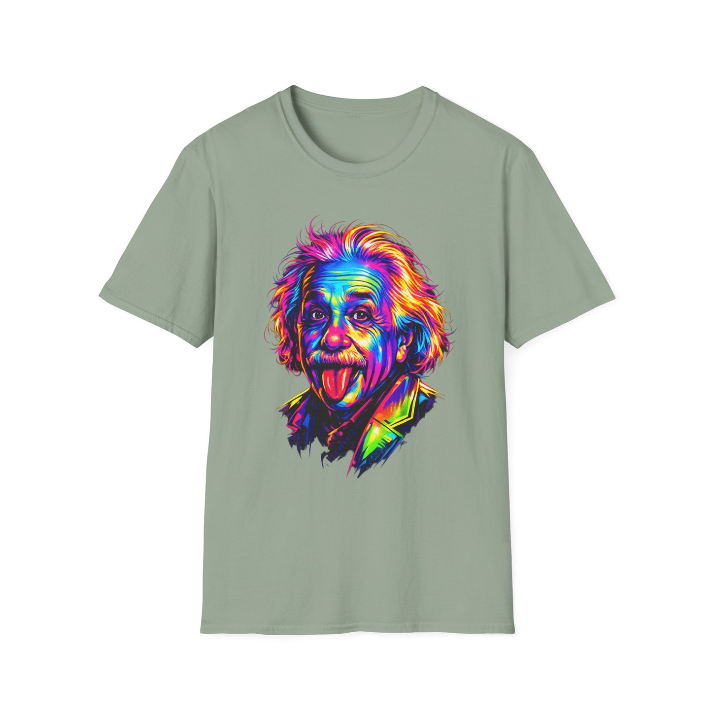 Einstein Neon Pop Portrait T-Shirt Witchsoul Original