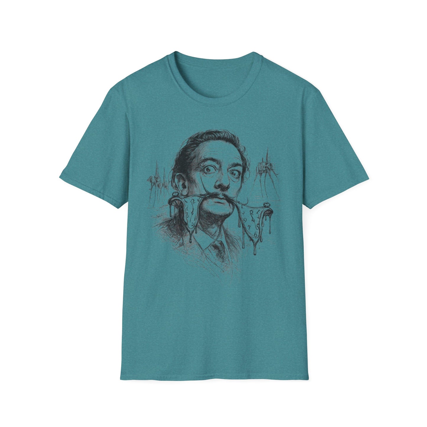 Surreal Artist Portrait Witchsoul Originals T-Shirt — Salvador Dalí Sketch Graphic Tee