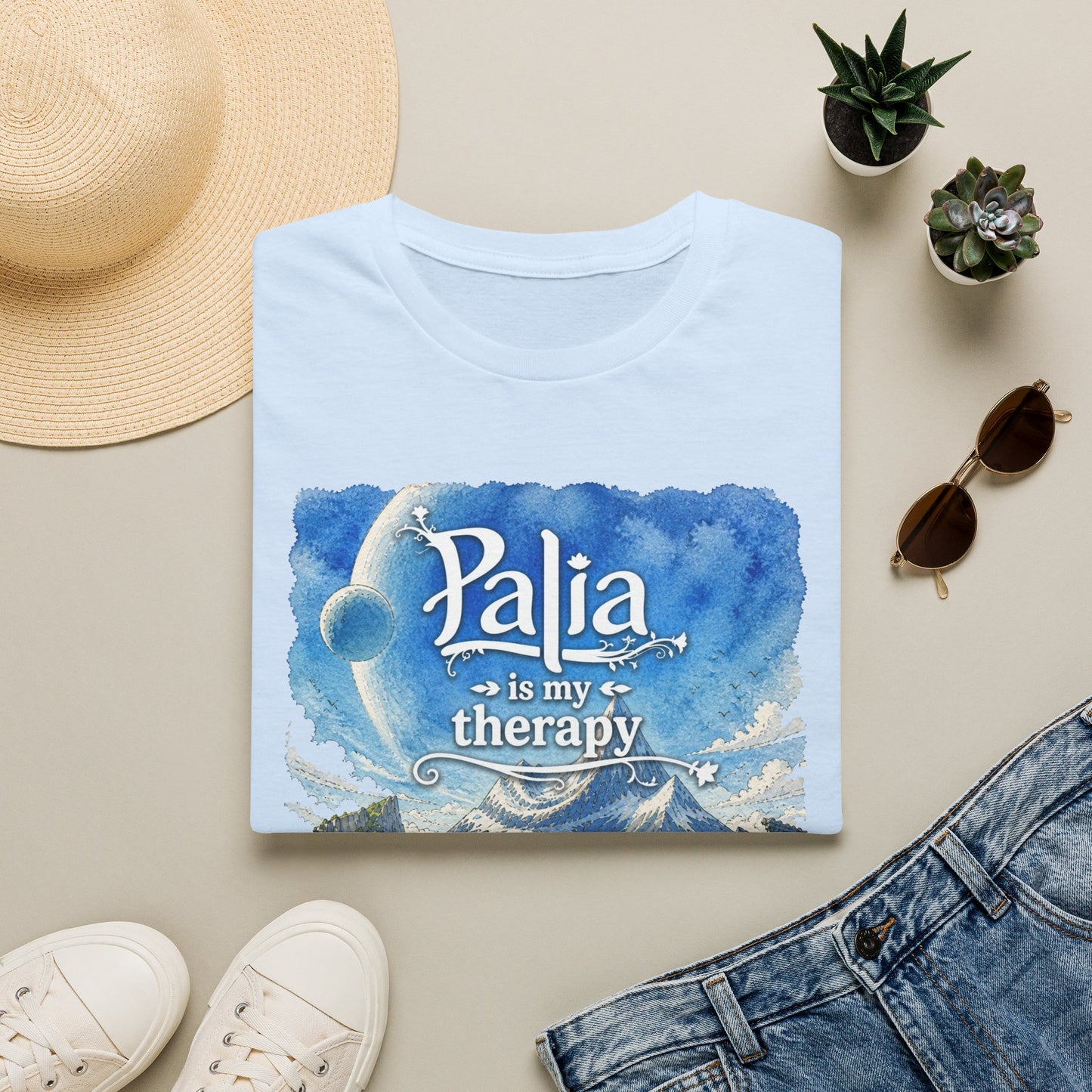 T-Shirt — "Palia Is My Therapy" Palia Inspired Landscape Graphic Tee