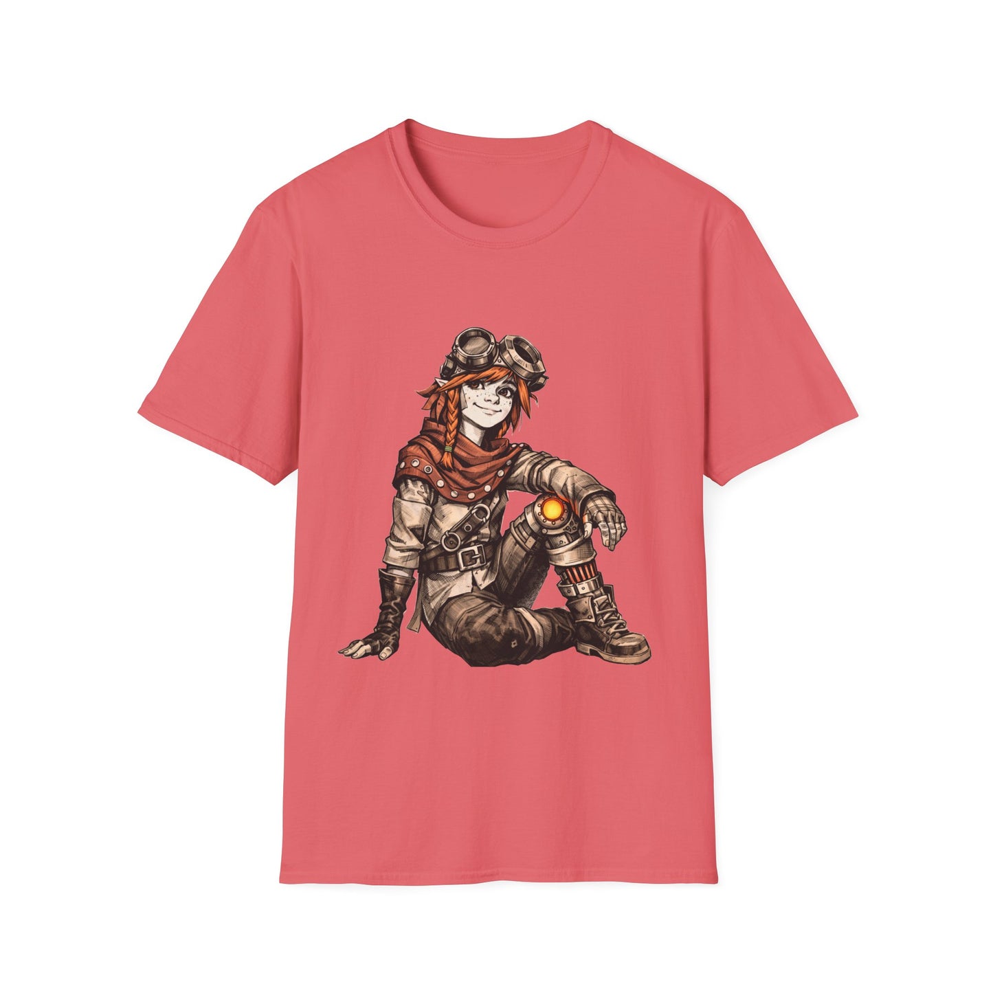 Palia Inspired Najuma Sketch Steampunk— Vintage Goggles Pilgrim Illustration Tee