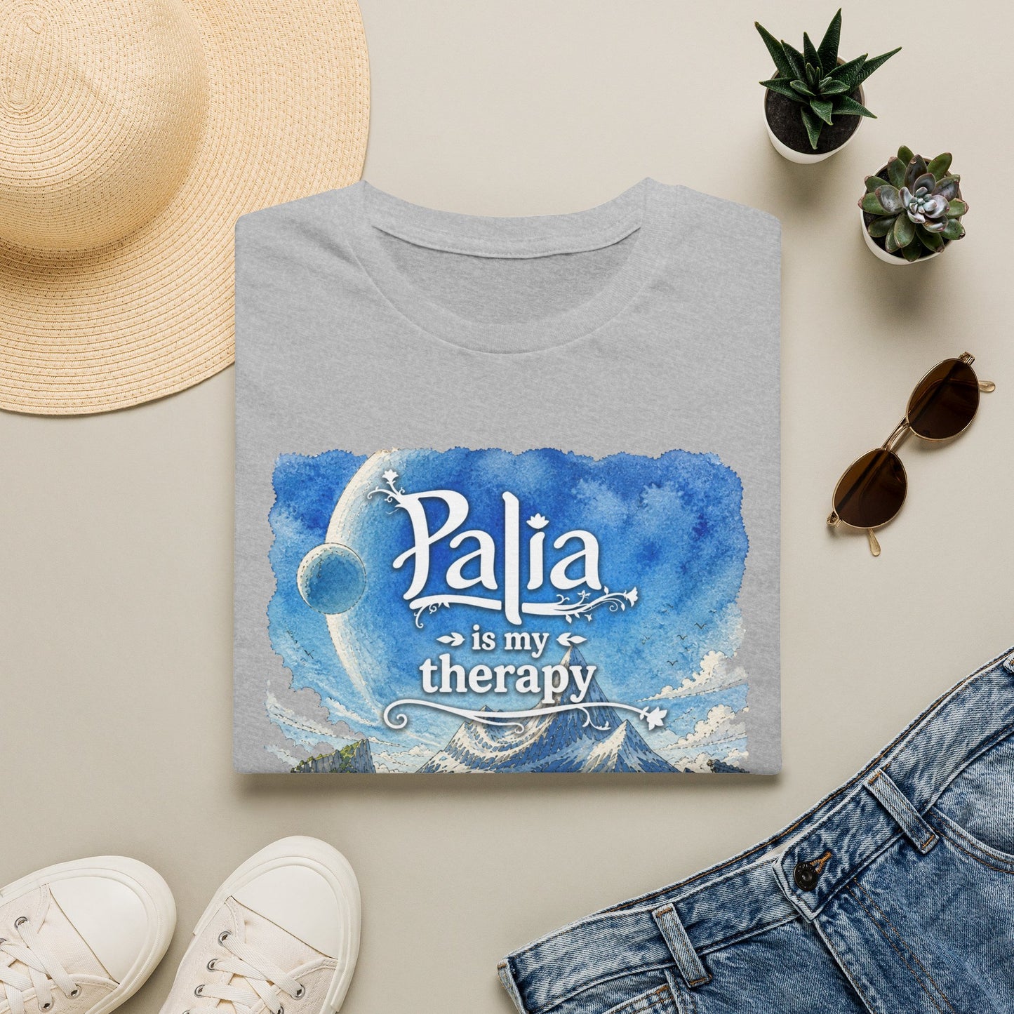 T-Shirt — "Palia Is My Therapy" Palia Inspired Landscape Graphic Tee