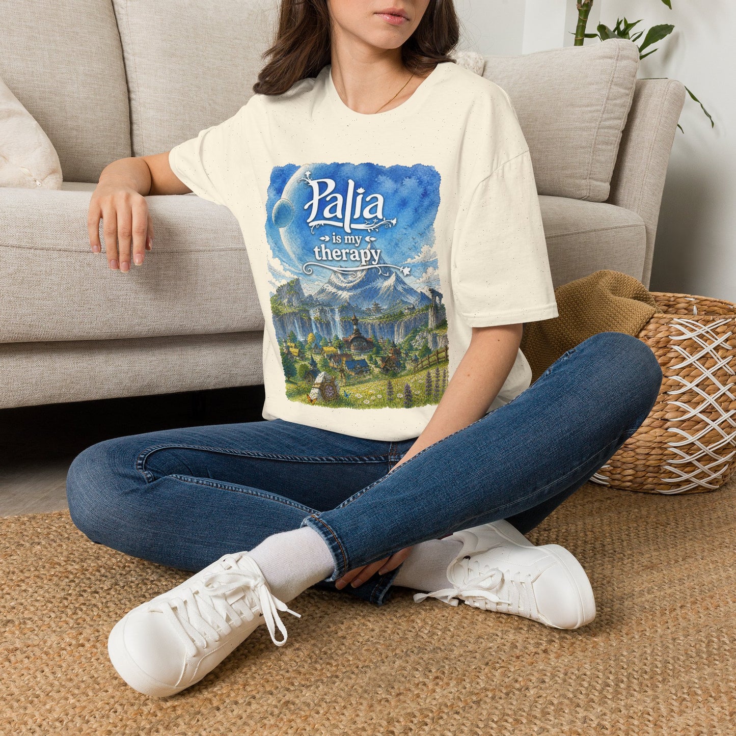 T-Shirt — "Palia Is My Therapy" Palia Inspired Landscape Graphic Tee