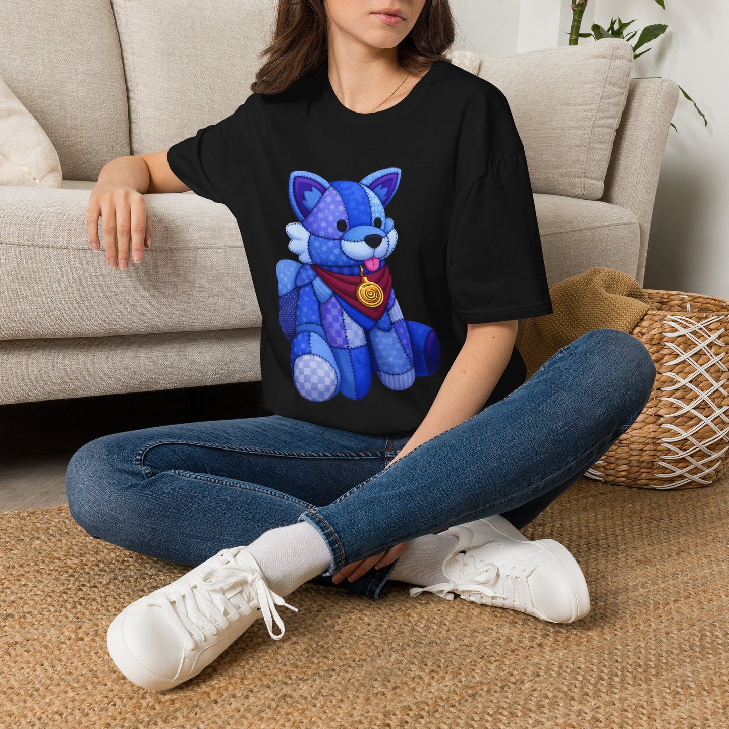 Palia Inspired Tau Plushie Patchwork-like Graphic Shirt