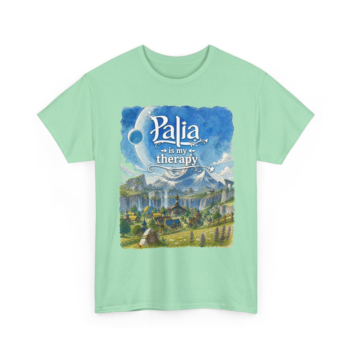 T-Shirt — "Palia Is My Therapy" Palia Inspired Landscape Graphic Tee