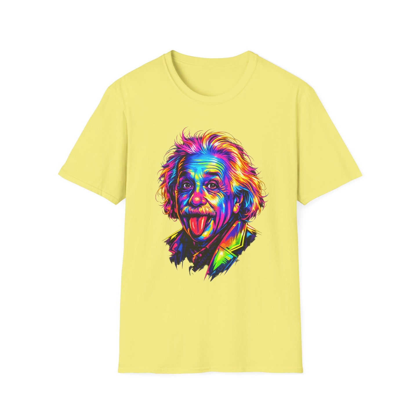 Einstein Neon Pop Portrait T-Shirt Witchsoul Original