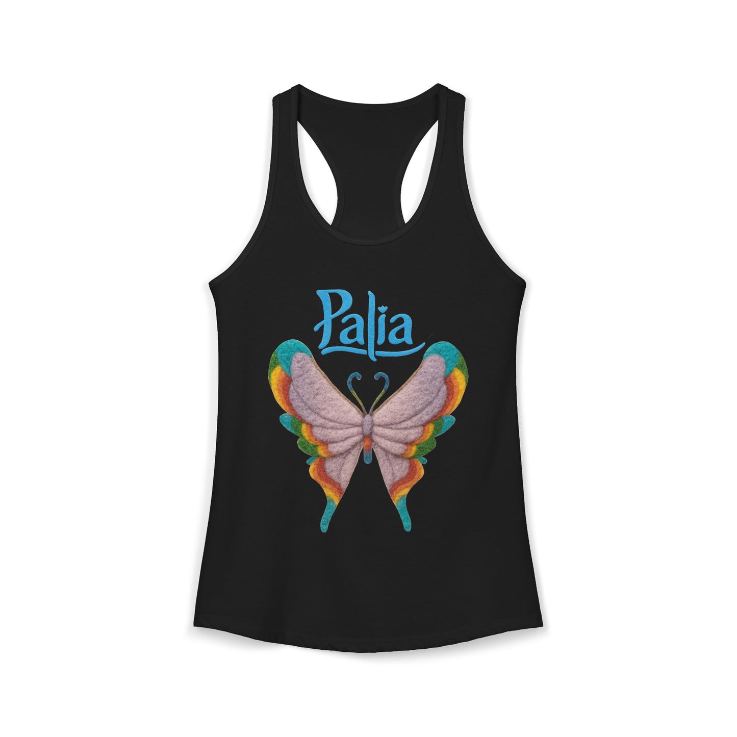 Palia Inspired Rainbow Tipped Butterfly Felt-like Graphics Tank Top