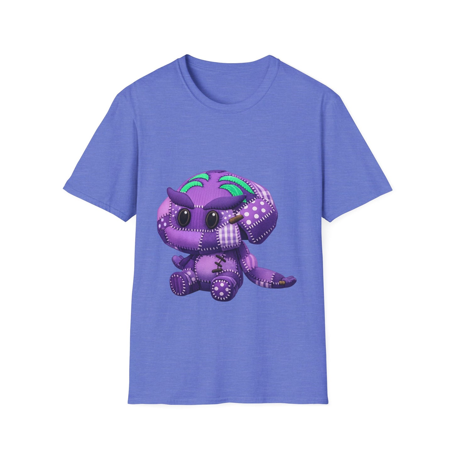 Palia Inspired Elder Shmole Plush Patchwork Style Graphic T Shirt