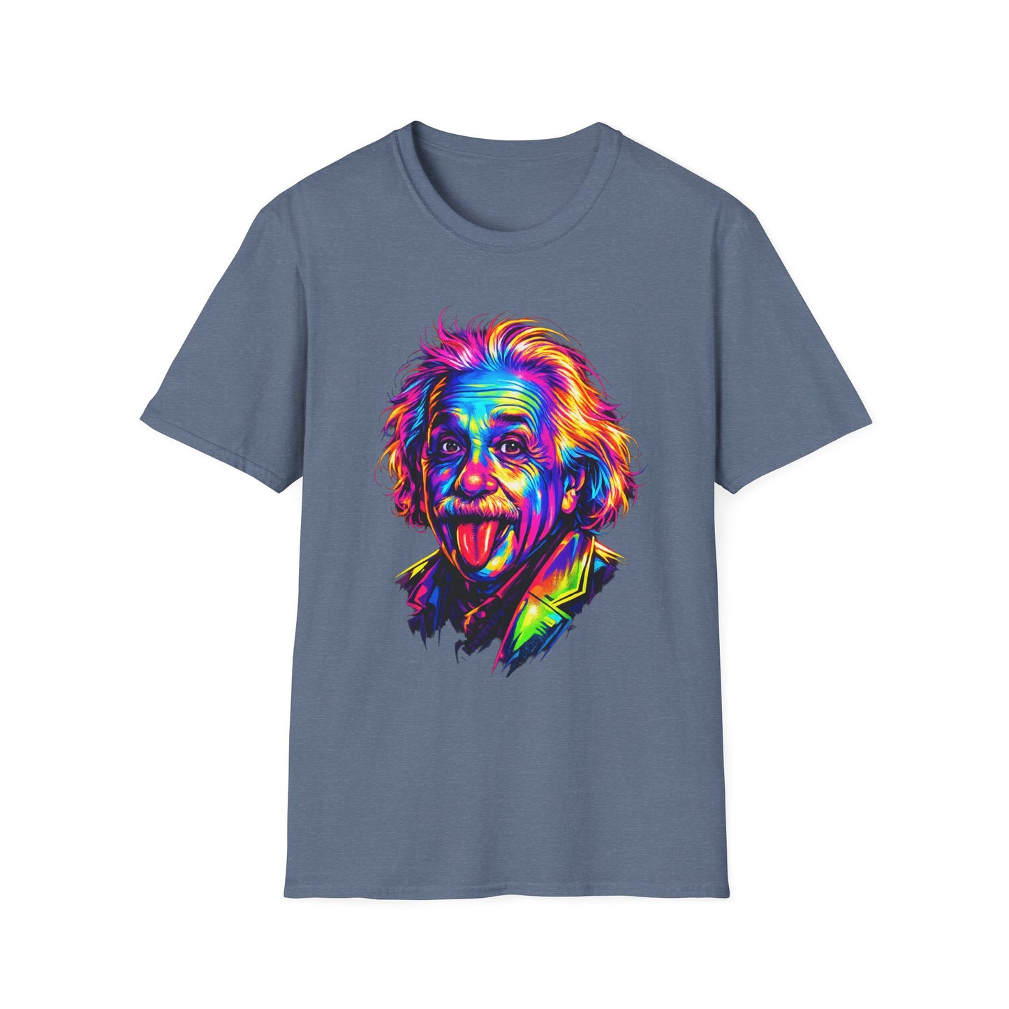 Einstein Neon Pop Portrait T-Shirt Witchsoul Original