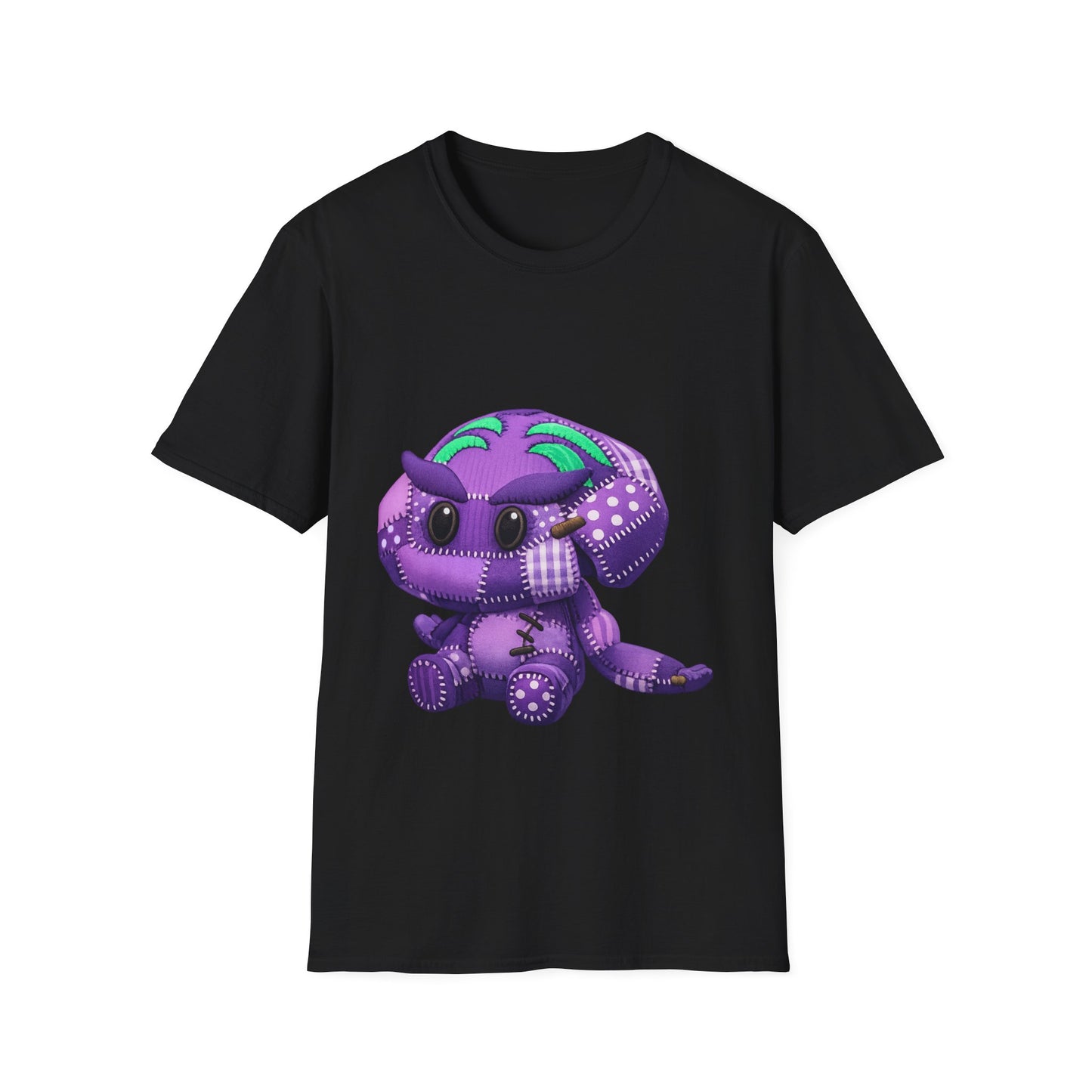 Palia Inspired Elder Shmole Plush Patchwork Style Graphic T Shirt