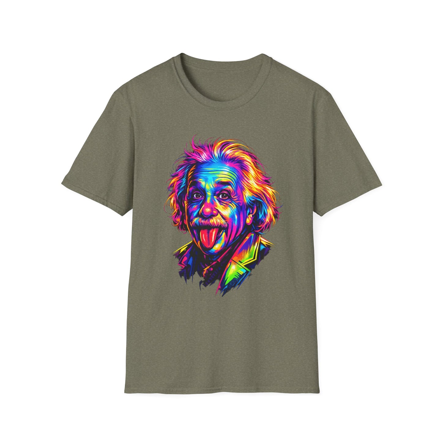 Einstein Neon Pop Portrait T-Shirt Witchsoul Original