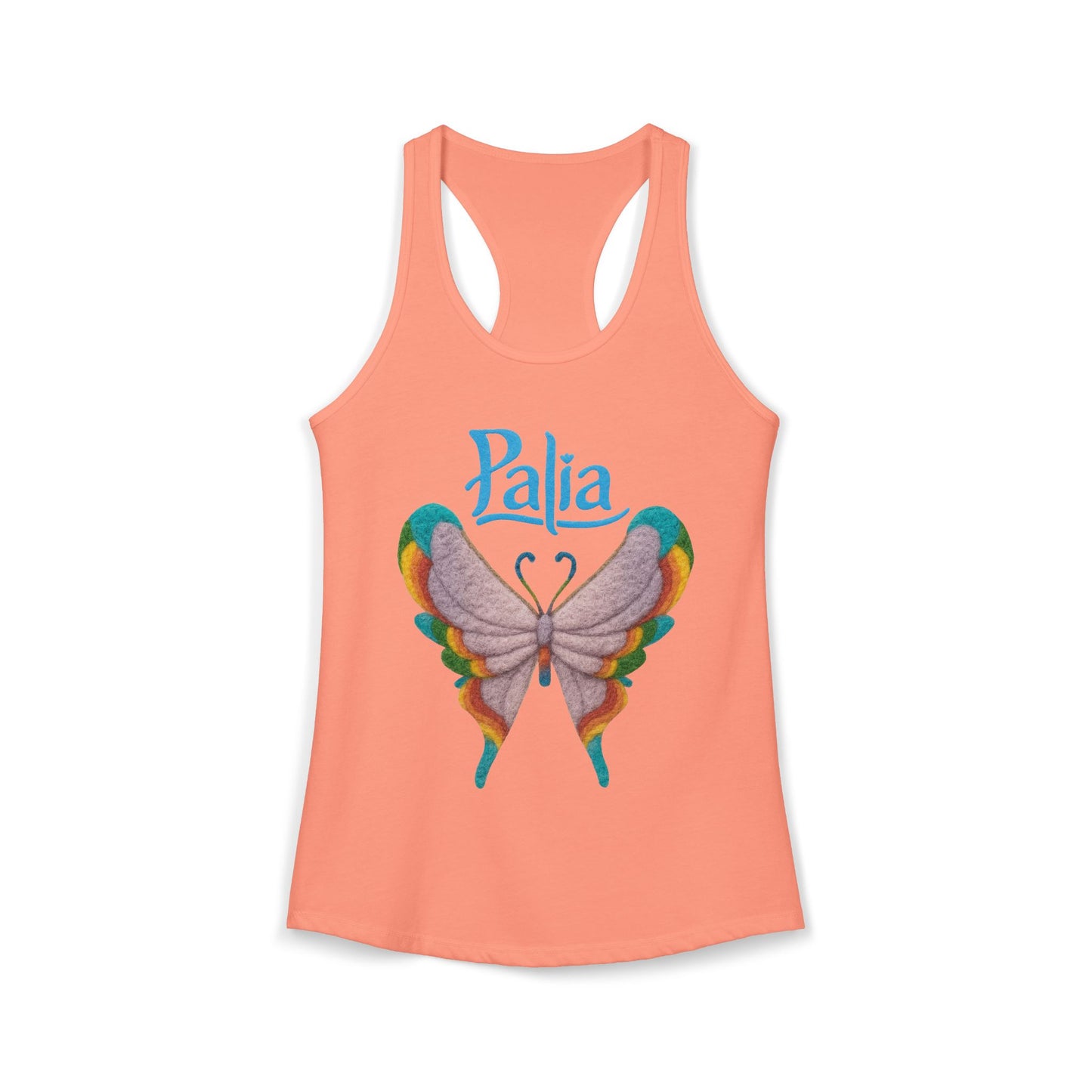 Palia Inspired Rainbow Tipped Butterfly Felt-like Graphics Tank Top