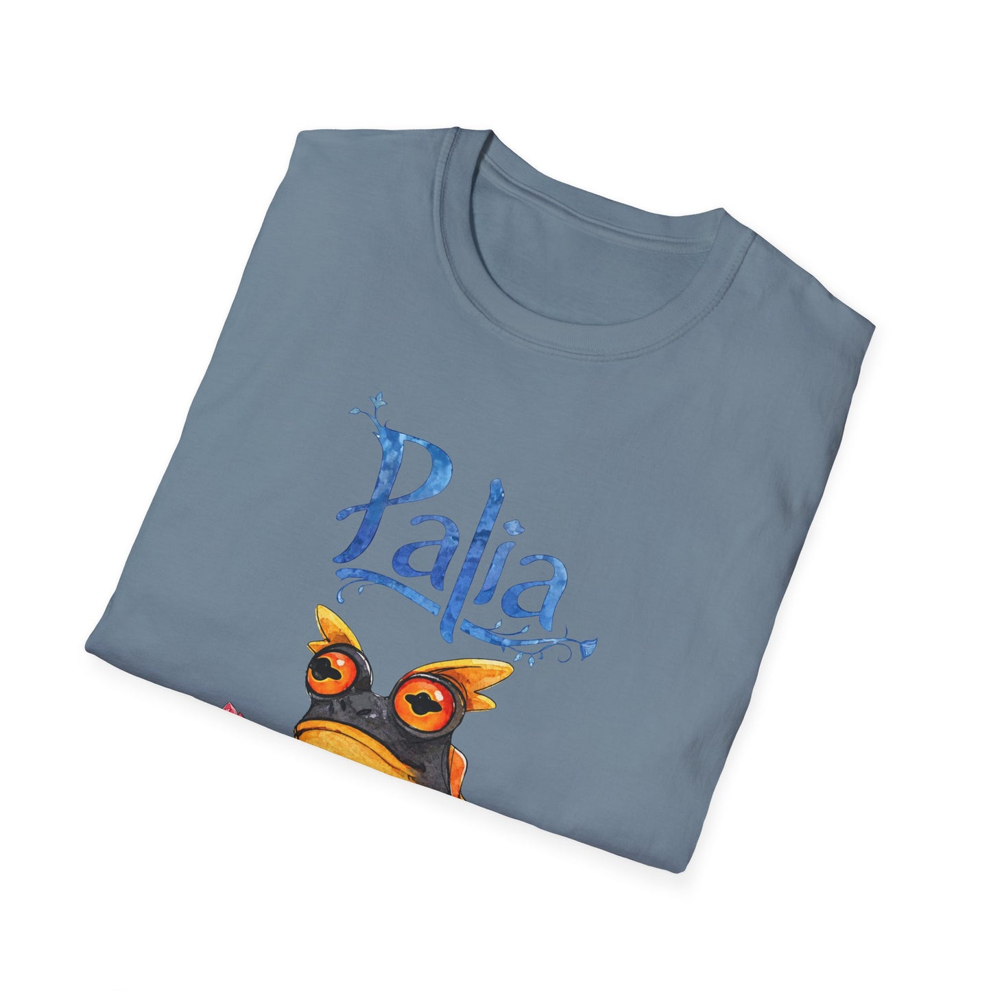 Palia Inspired Flame horned Rockhopper Art Shirt with Lotus Flowers, Cute Graphic Tee