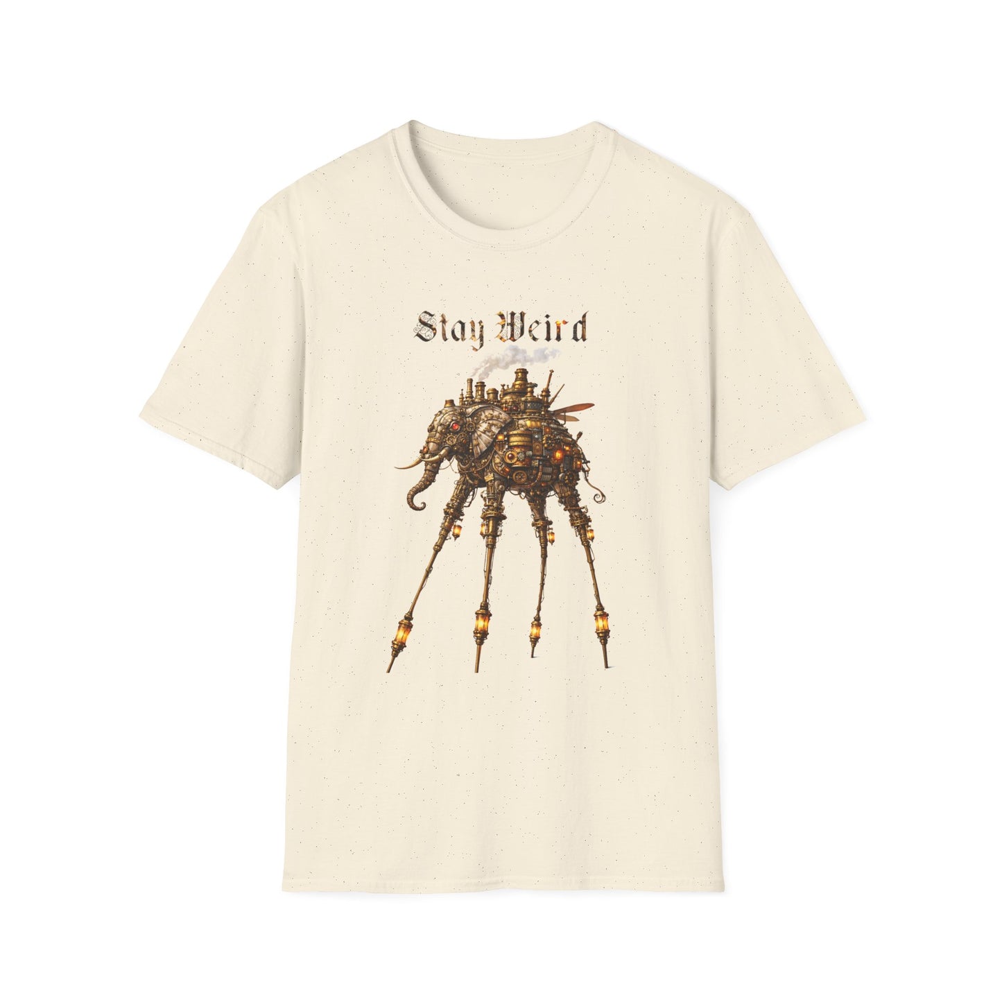 Stay Weird Mechanical Elephant WitchSoul Original T-Shirt — Steampunk Art Tee