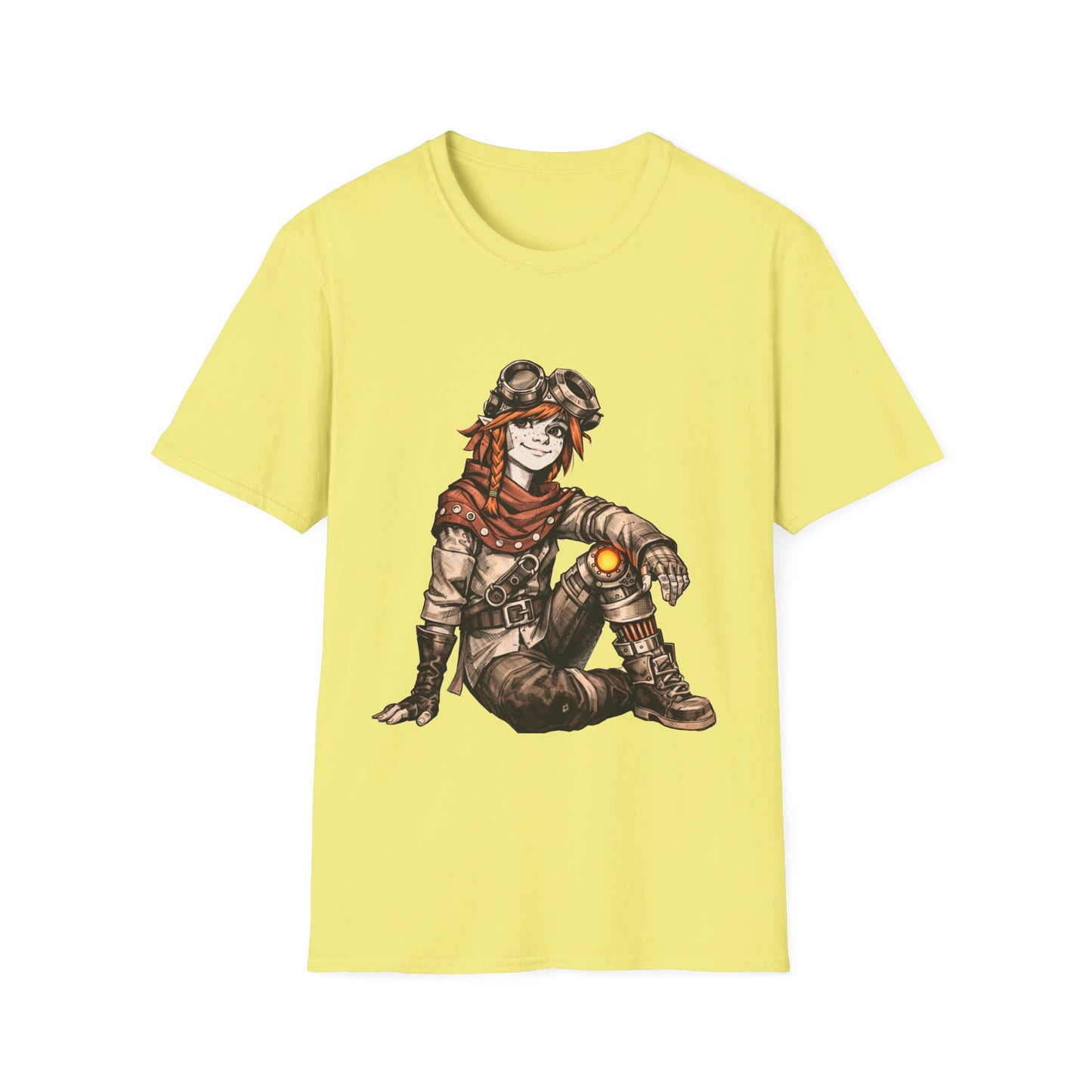 Palia Inspired Najuma Sketch Steampunk— Vintage Goggles Pilgrim Illustration Tee