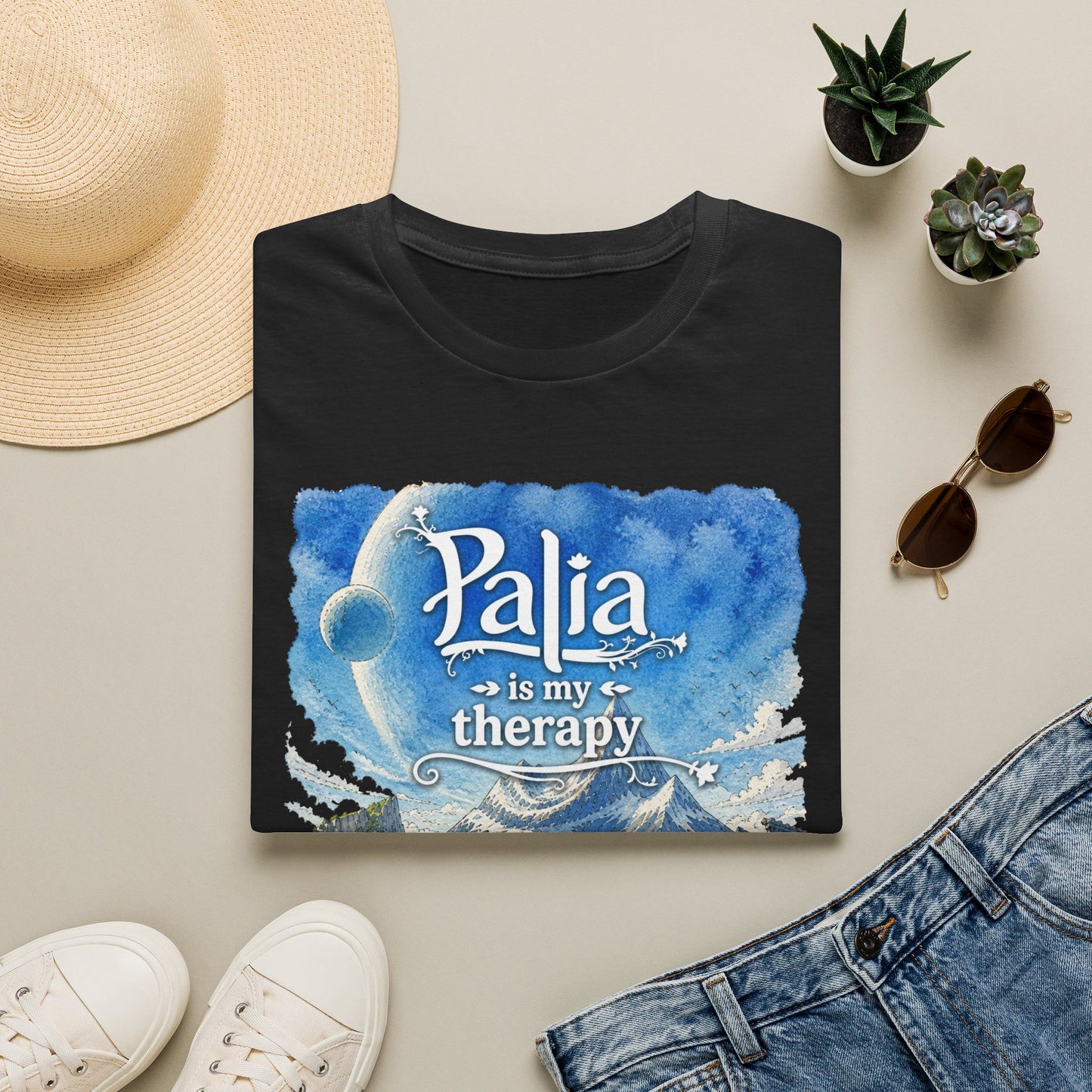T-Shirt — "Palia Is My Therapy" Palia Inspired Landscape Graphic Tee