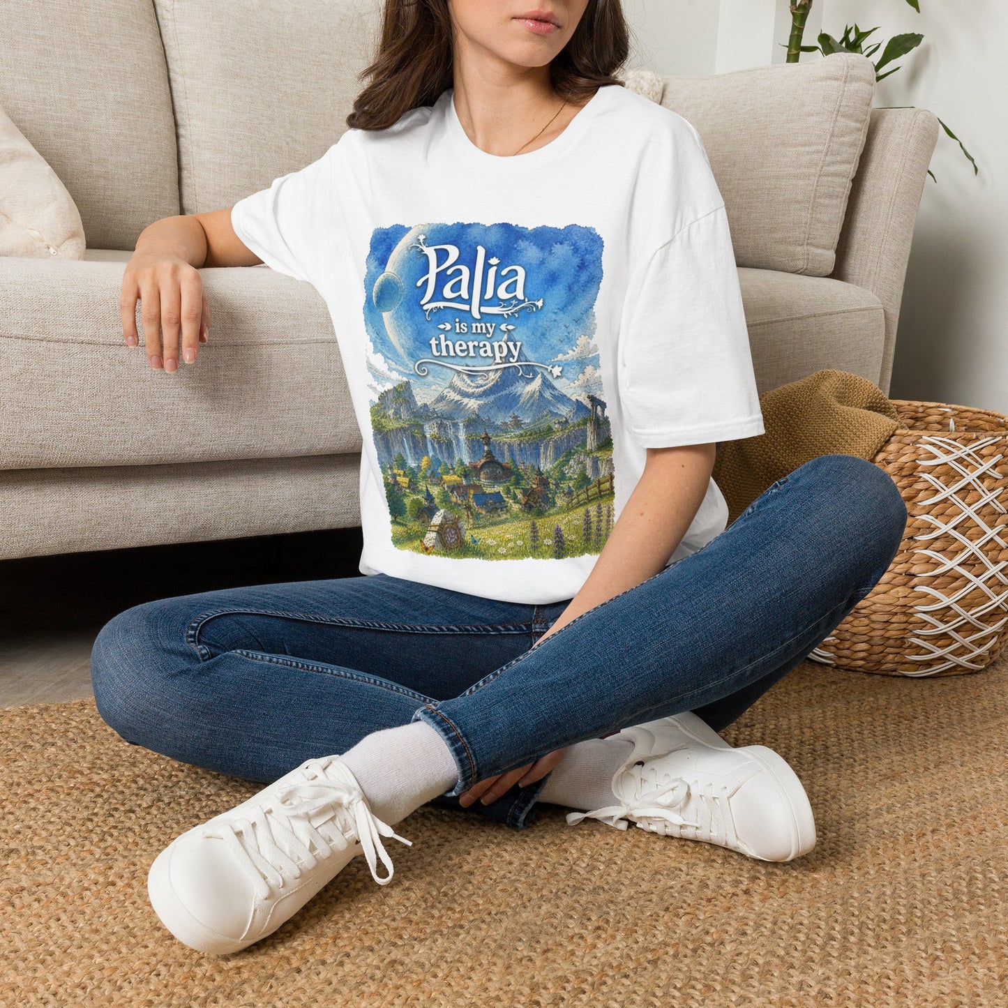 T-Shirt — "Palia Is My Therapy" Palia Inspired Landscape Graphic Tee