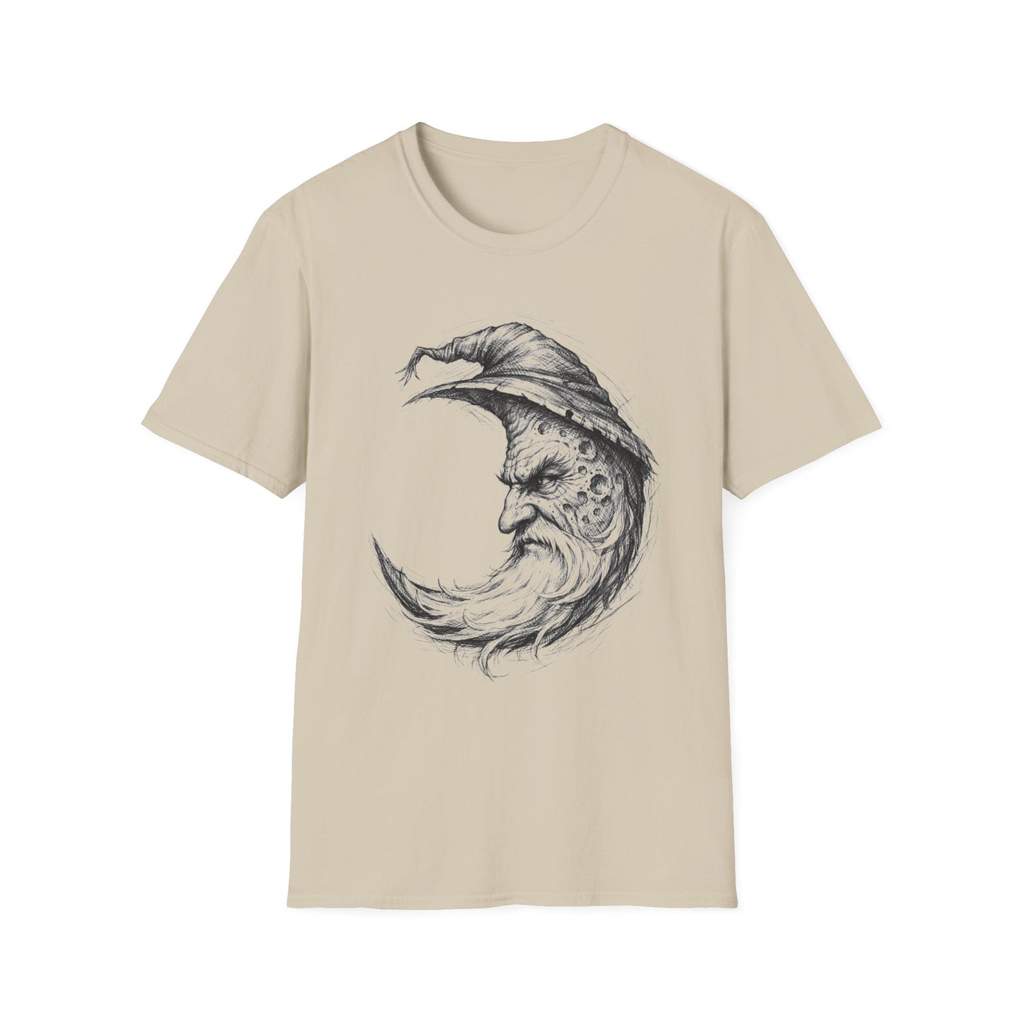 Moon Sage – Witchsoul Originals Tee — Vintage Crescent Moon Wizard Graphic Tee
