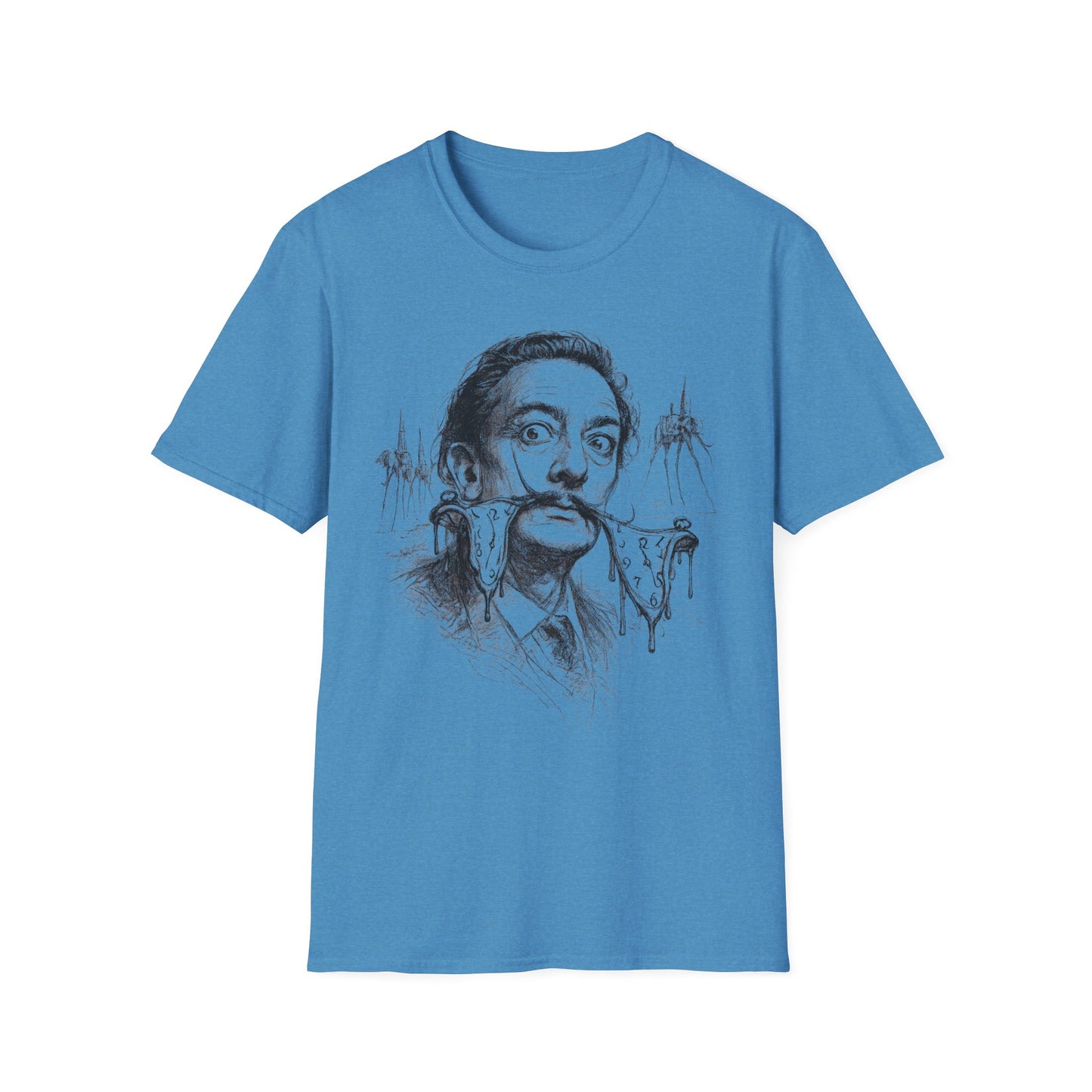 Surreal Artist Portrait Witchsoul Originals T-Shirt — Salvador Dalí Sketch Graphic Tee