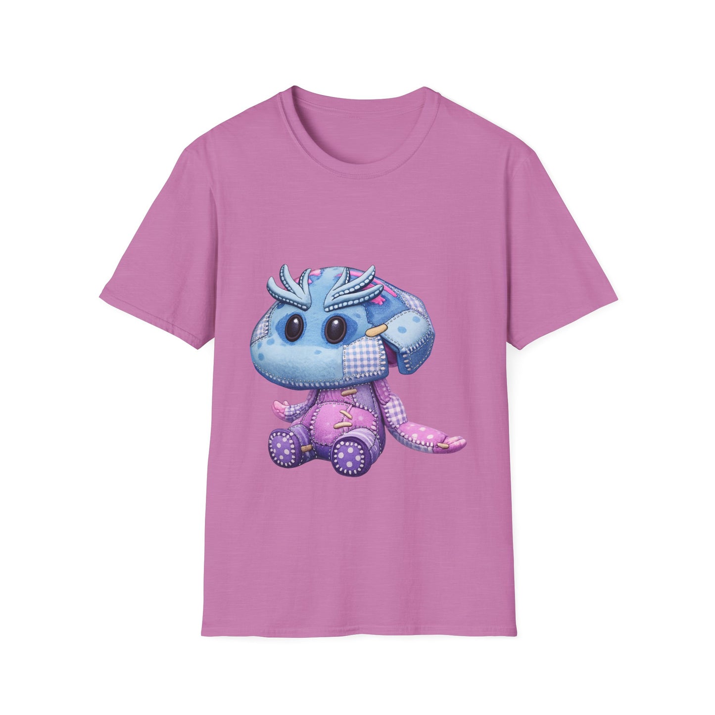 Palia Inspired Shmole Piskii Plush Patchwork Style Graphic Tshirt