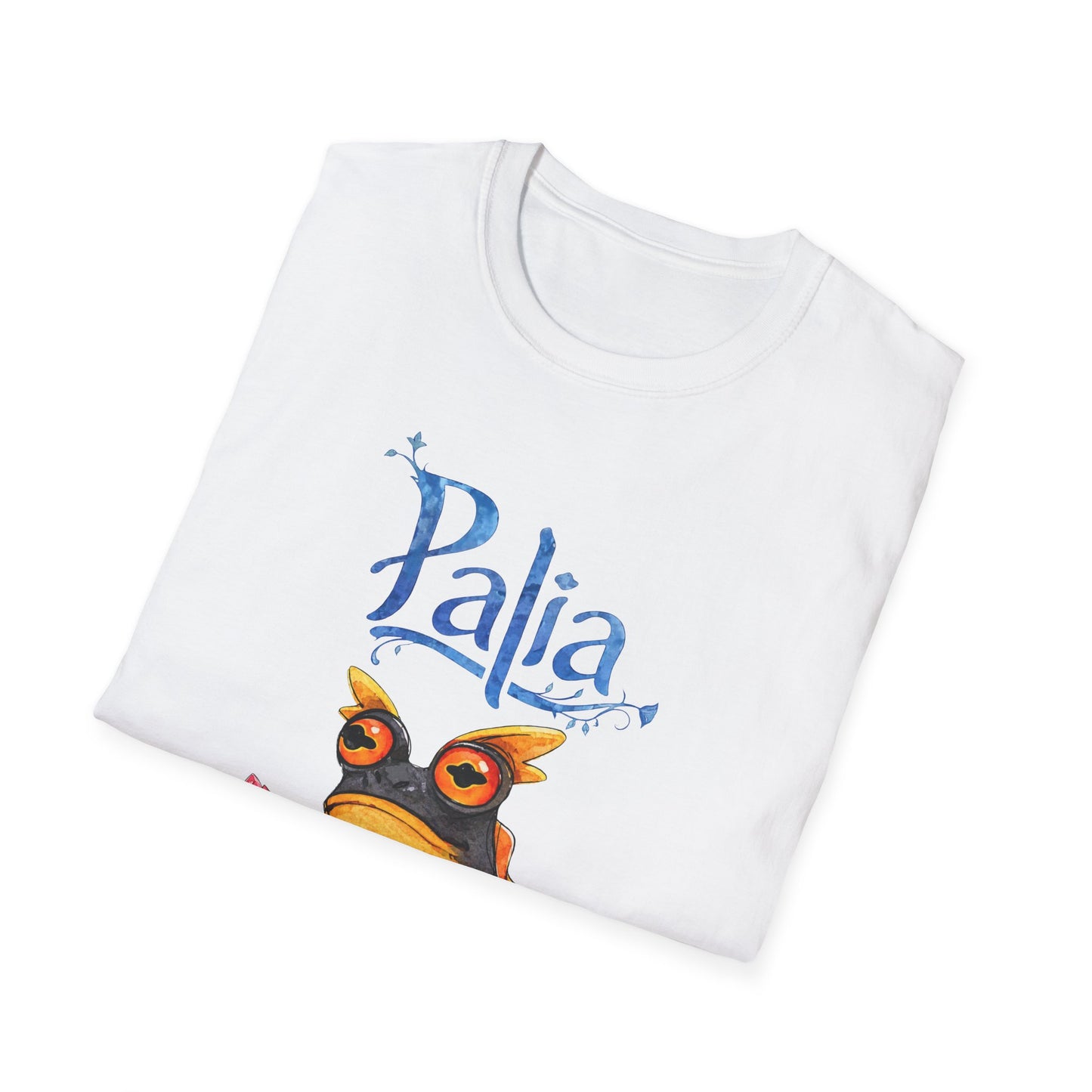 Palia Inspired Flame horned Rockhopper Art Shirt with Lotus Flowers, Cute Graphic Tee