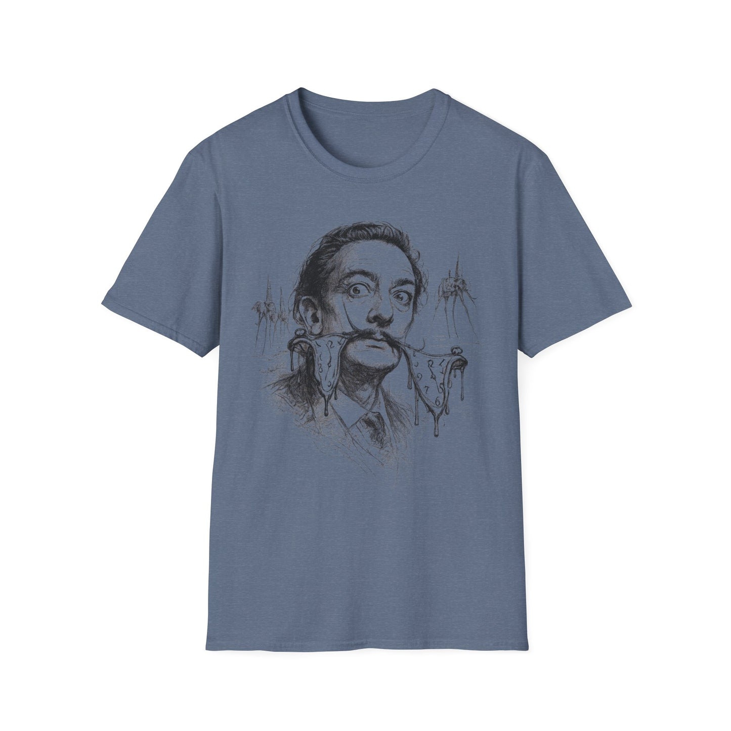 Surreal Artist Portrait Witchsoul Originals T-Shirt — Salvador Dalí Sketch Graphic Tee