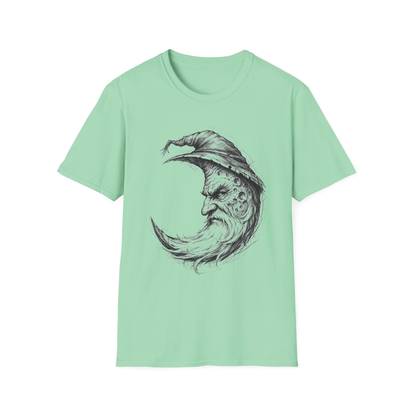 Moon Sage – Witchsoul Originals Tee — Vintage Crescent Moon Wizard Graphic Tee