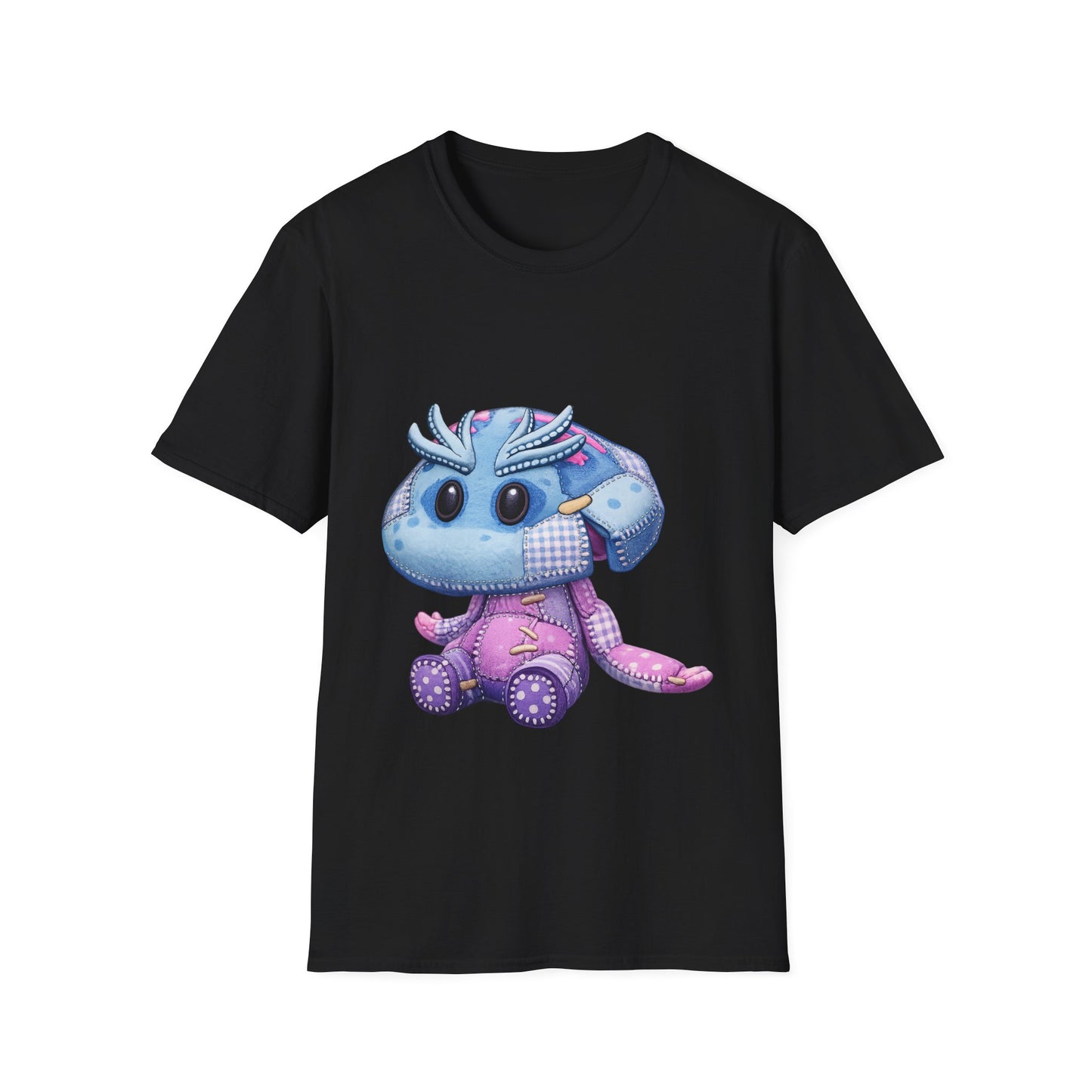 Palia Inspired Shmole Piskii Plush Patchwork Style Graphic Tshirt