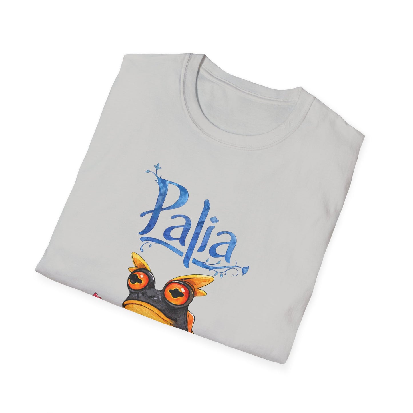 Palia Inspired Flame horned Rockhopper Art Shirt with Lotus Flowers, Cute Graphic Tee