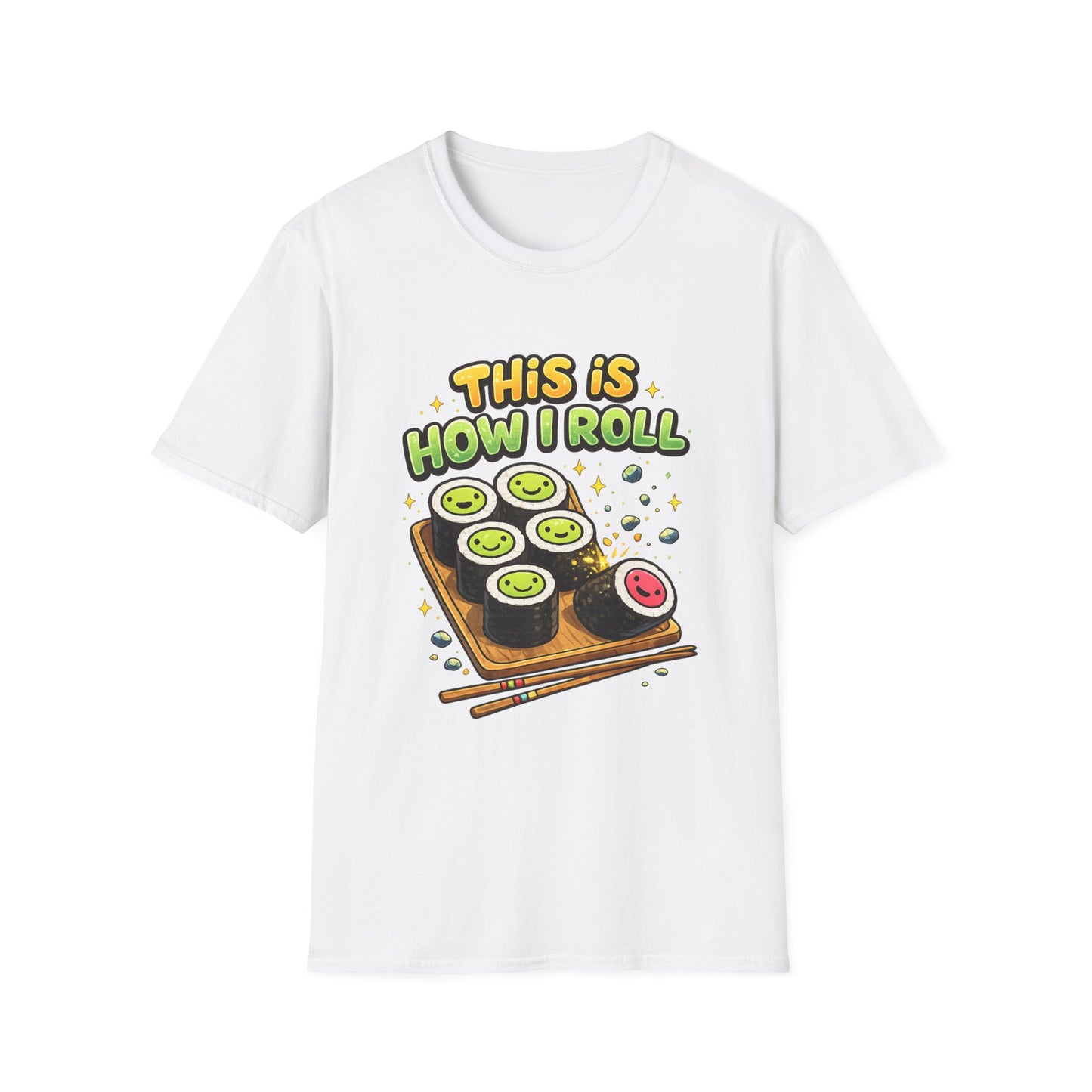 Sushi Lovers Witchsoul Original T-Shirt — "This Is How I Roll" Cute Sushi Graphic Tee