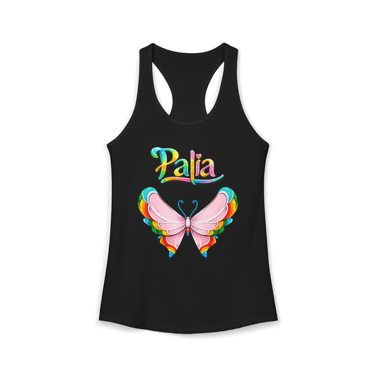 Palia Inspired Rainbow Tipped Butterfly PopArt Graphics Tank Top