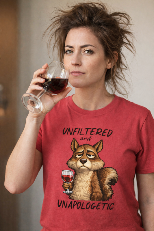 Unfiltered and Unapologetic WitchSoul Original Squirrel T-Shirt — Funny Wine Lover Graphic Tee