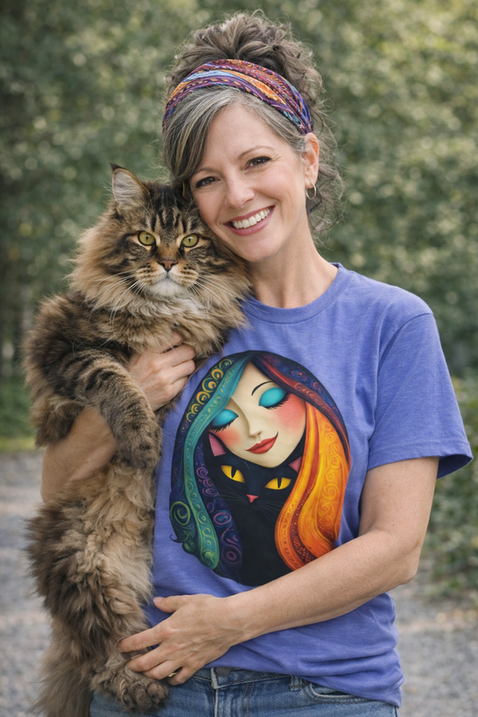 Cat Mom Art graphic tee Pet lover Cat lover Shirt Witchsoul Original