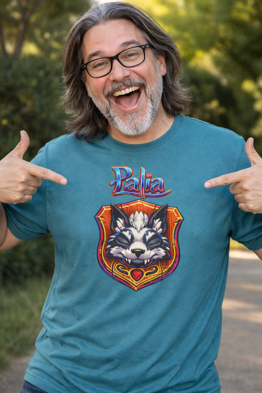 Palia Inspired Bluebristle Mujiin Trophy PopColor Style Graphic Tshirt