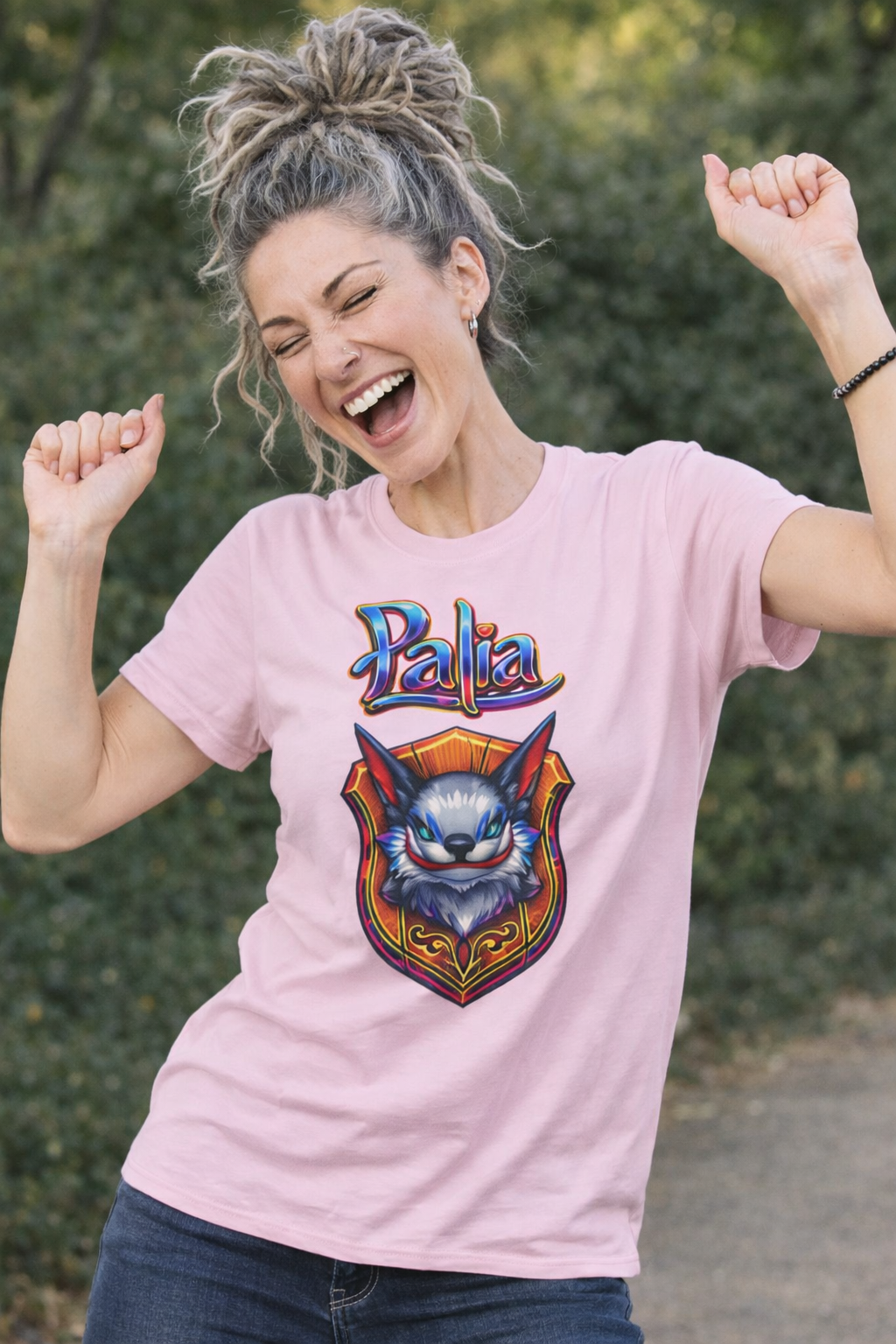 Palia Inspired Azure Chapaa Trophy PopColor Style Graphic Shirt